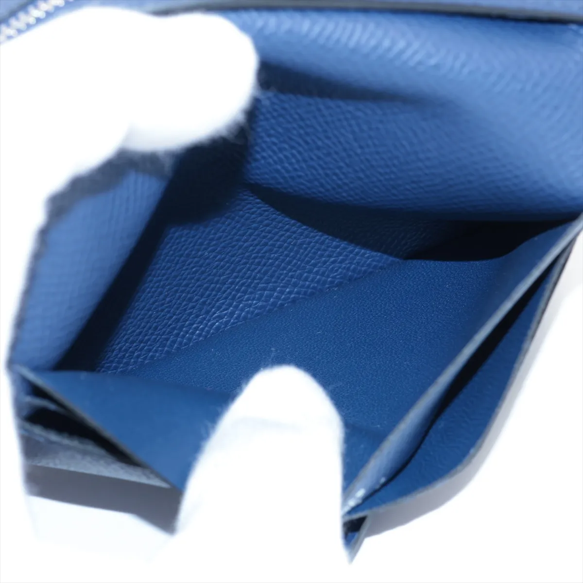 Bearn Compact Vaux Epson Compact Wallet Deep Blue Silver Hardware W:2024 — view 7