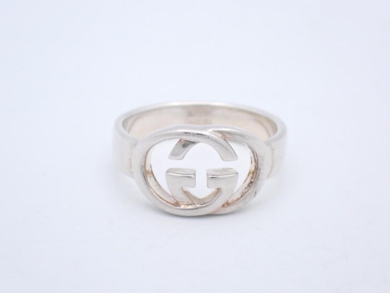 Ag925 Interlocking G Ring, 4.6g, Size #16