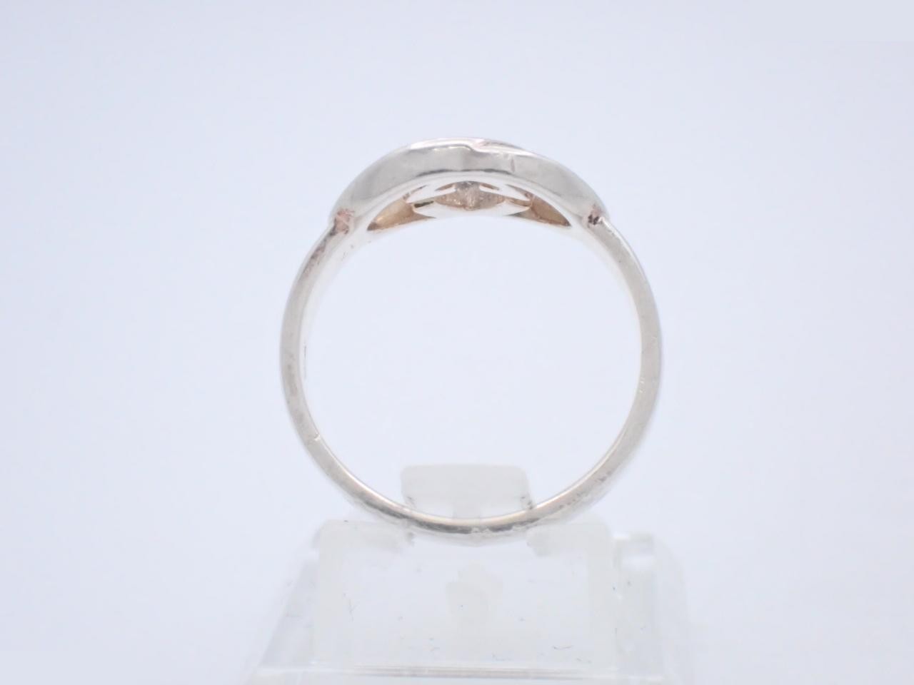 Ag925 Interlocking G Ring, 4.6g, Size #16 — view 3