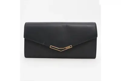 Toujours Leather Long Wallet, Black