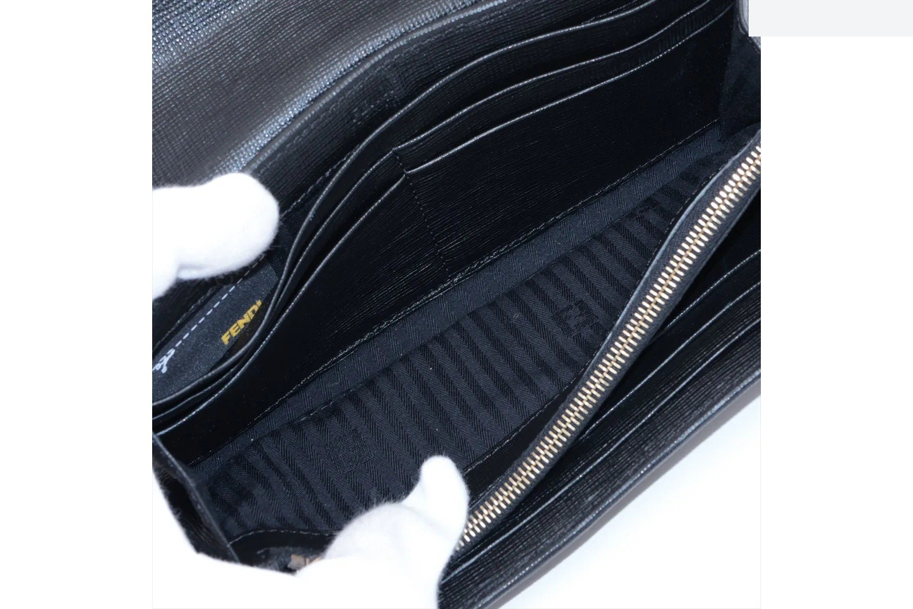 Toujours Leather Long Wallet, Black — view 5