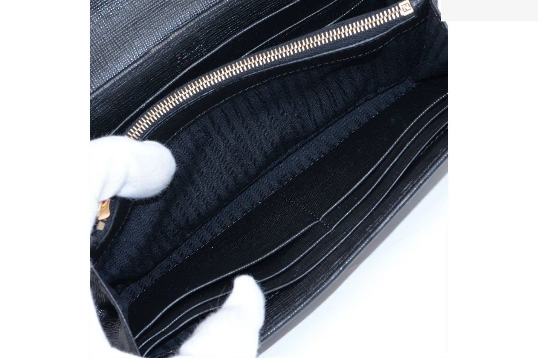 Toujours Leather Long Wallet, Black — view 6