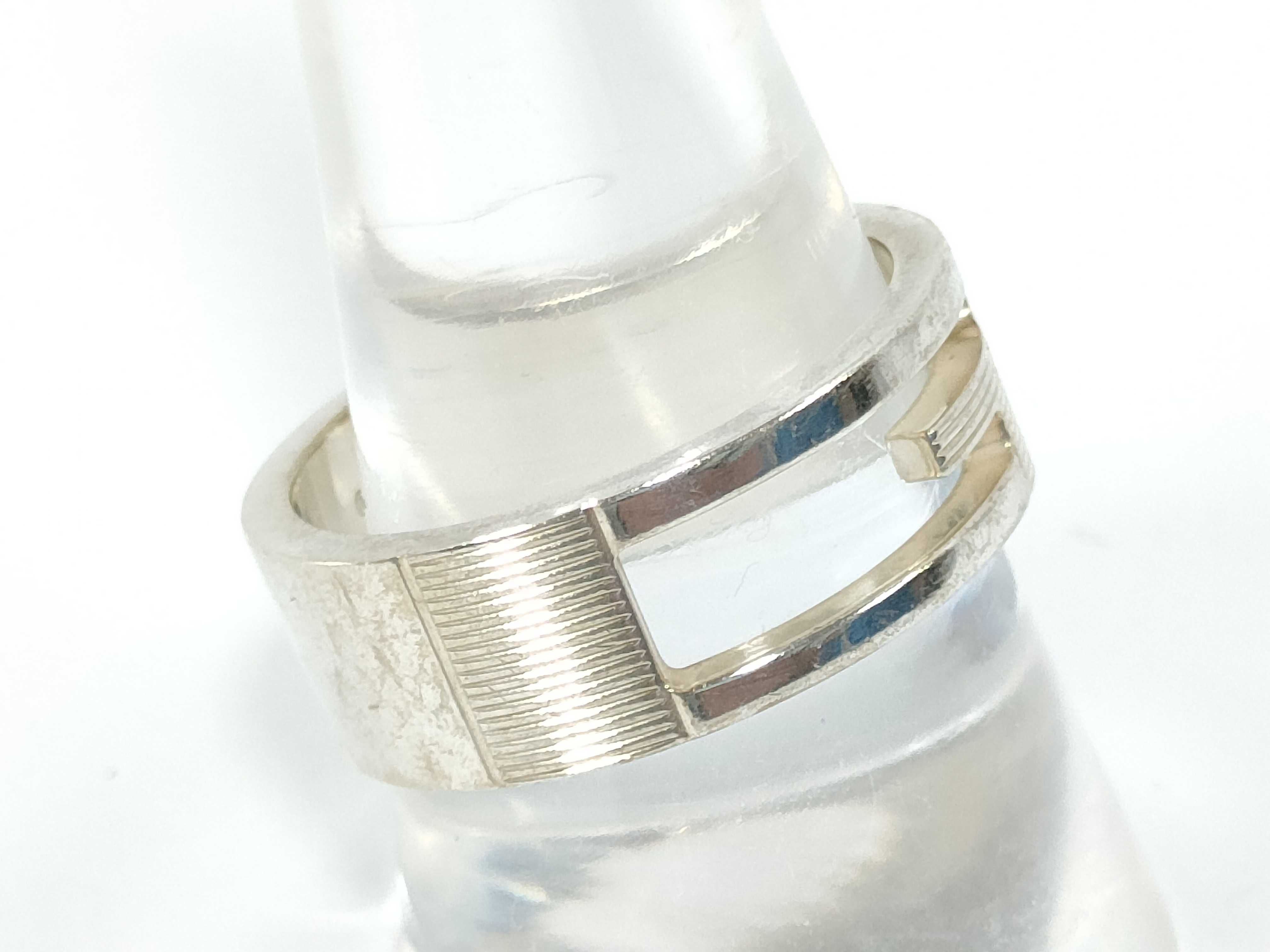 Branded Cutout G Sterling Silver 925 Ring — view 3