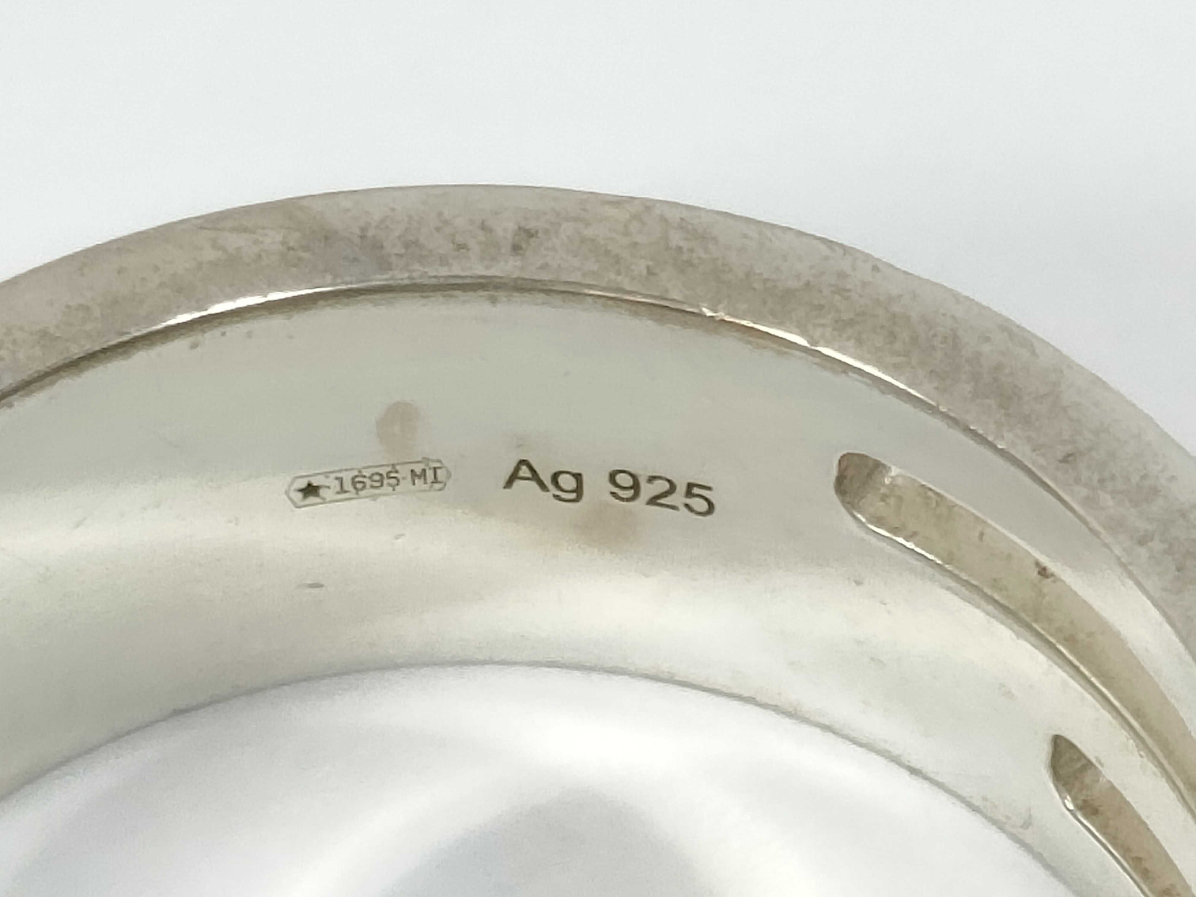 Branded Cutout G Sterling Silver 925 Ring — view 4