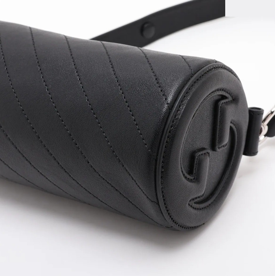 Blondie Leather Shoulder Bag, Black, with Box, 760170 — view 3