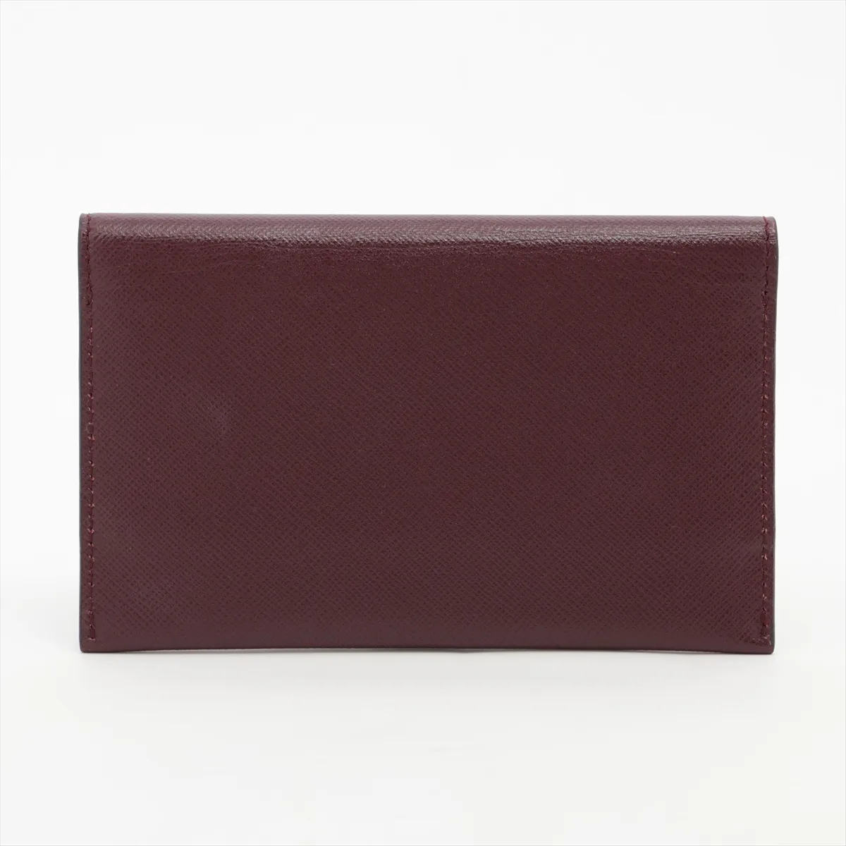 Leather Long Wallet, Red — view 2