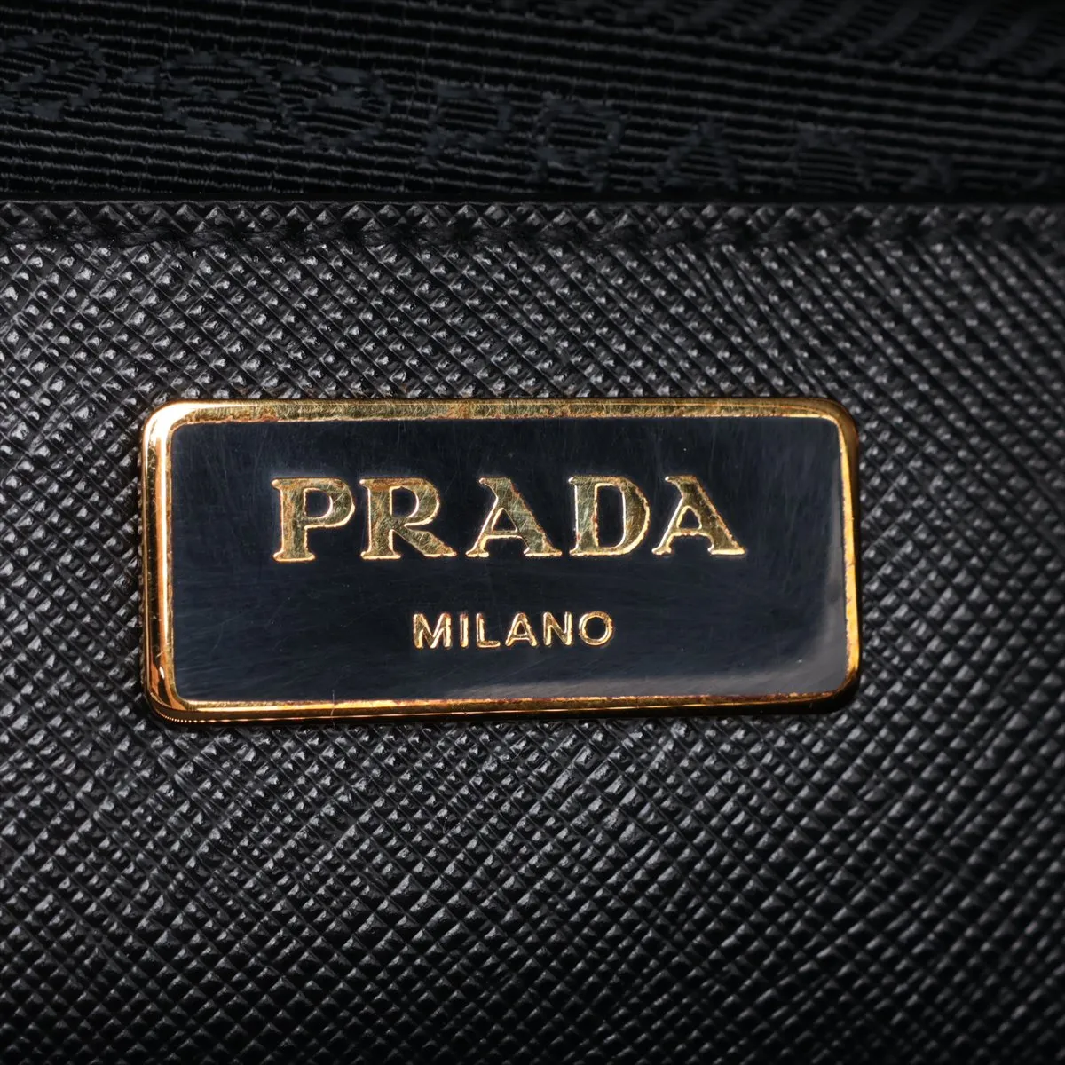 Saffiano Leather Handbag, Black BL0812 — view 12