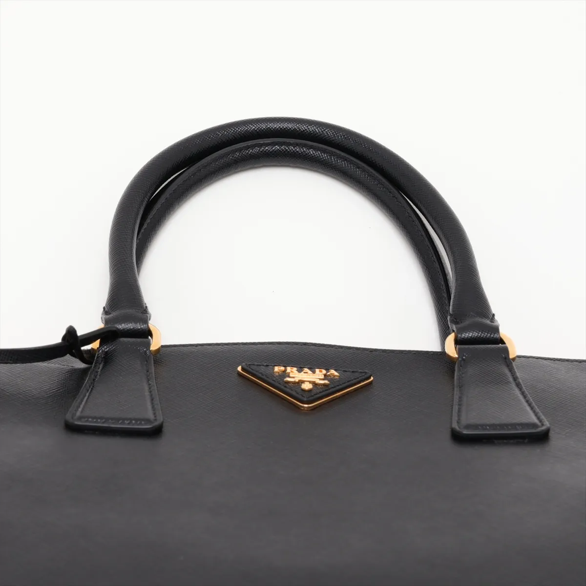 Saffiano Leather Handbag, Black BL0812 — view 6