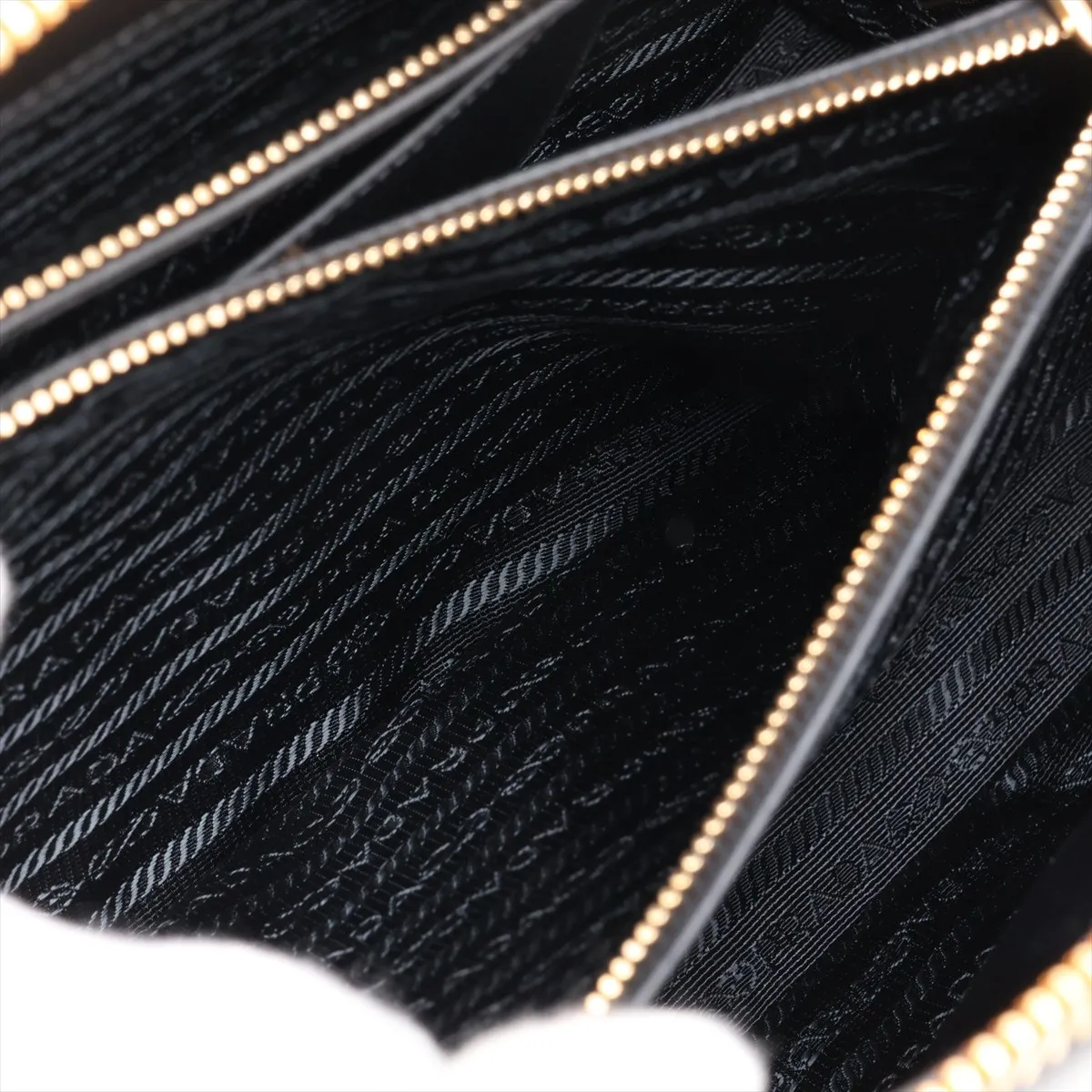 Saffiano Leather Handbag, Black BL0812 — view 10