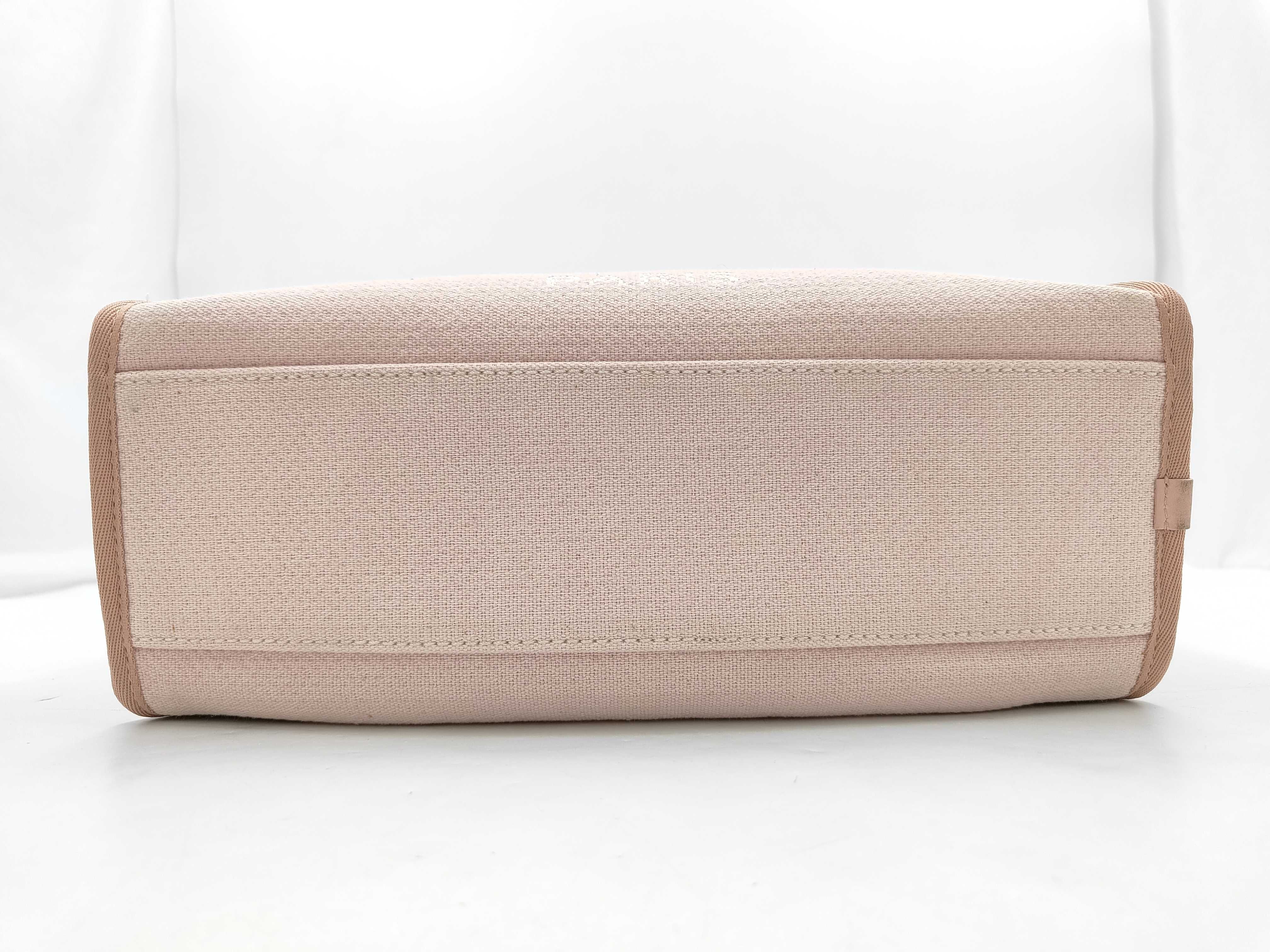 Canvas Chain Tote Bag, Pink Handbag — view 12