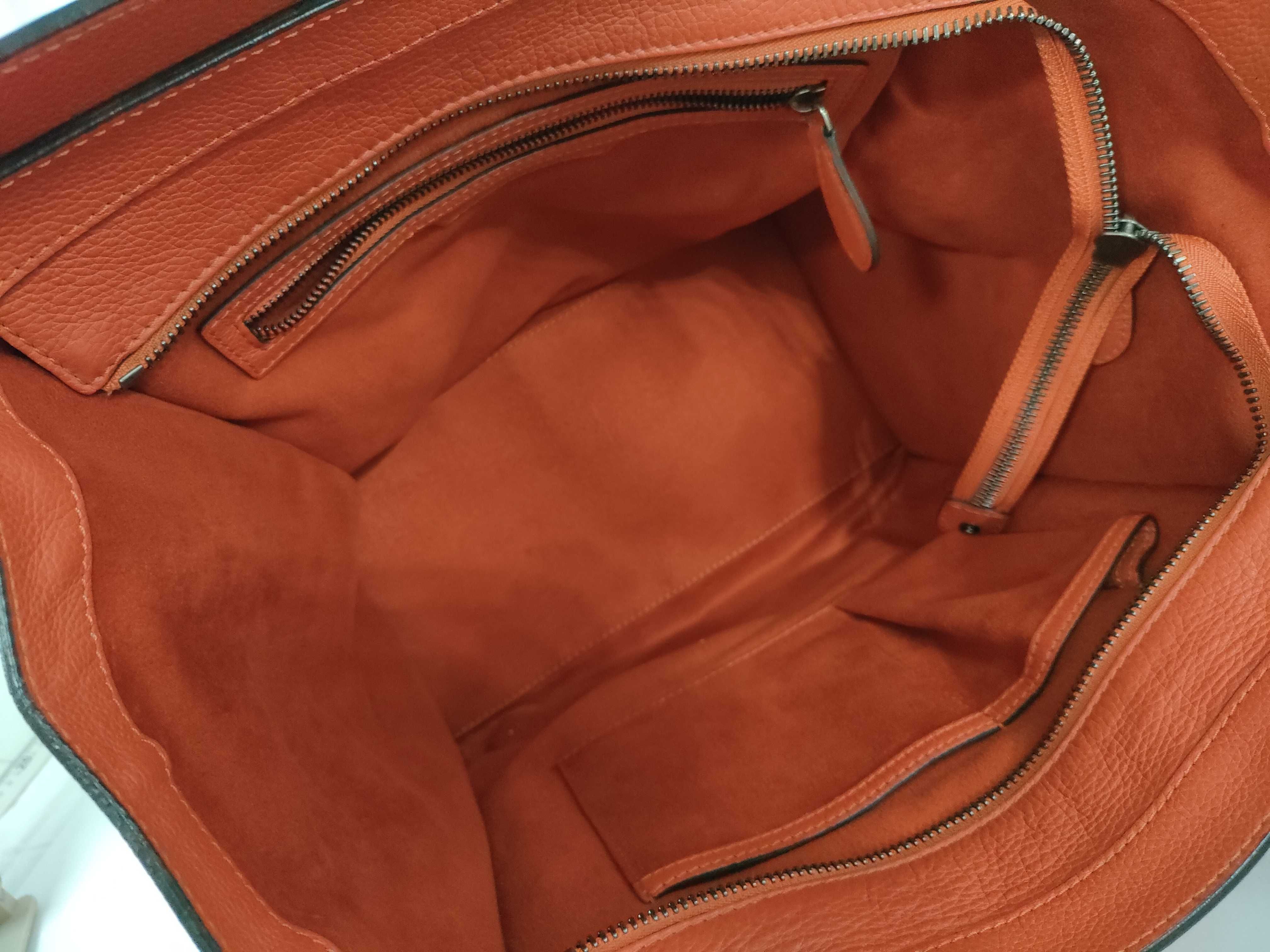 Luggage Micro Shopper Handbag Orange Handbag — view 9