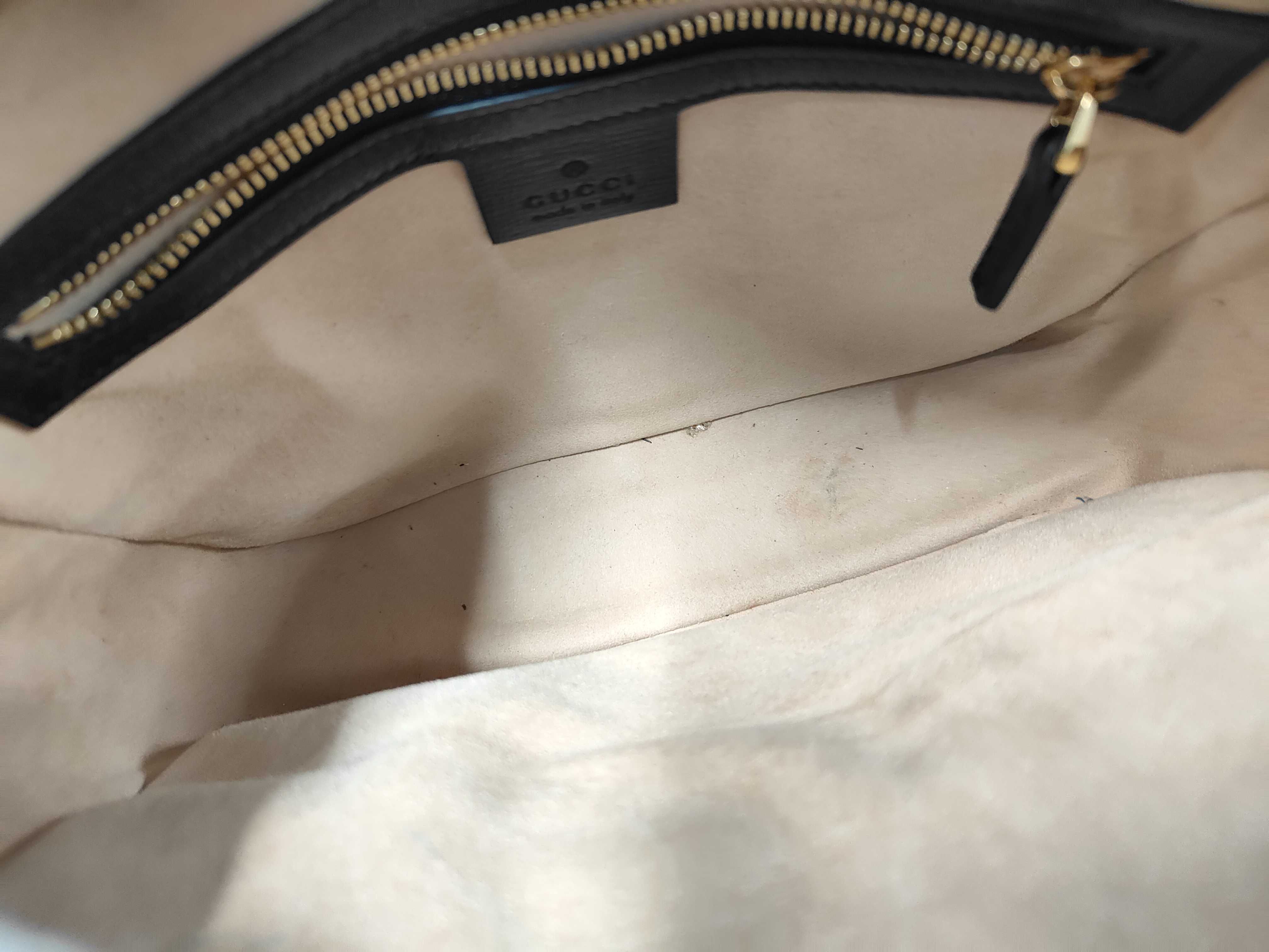 Horsebit Shoulder Bag, Leather, Black, 493075, Gucci Shoulder Bag — view 9