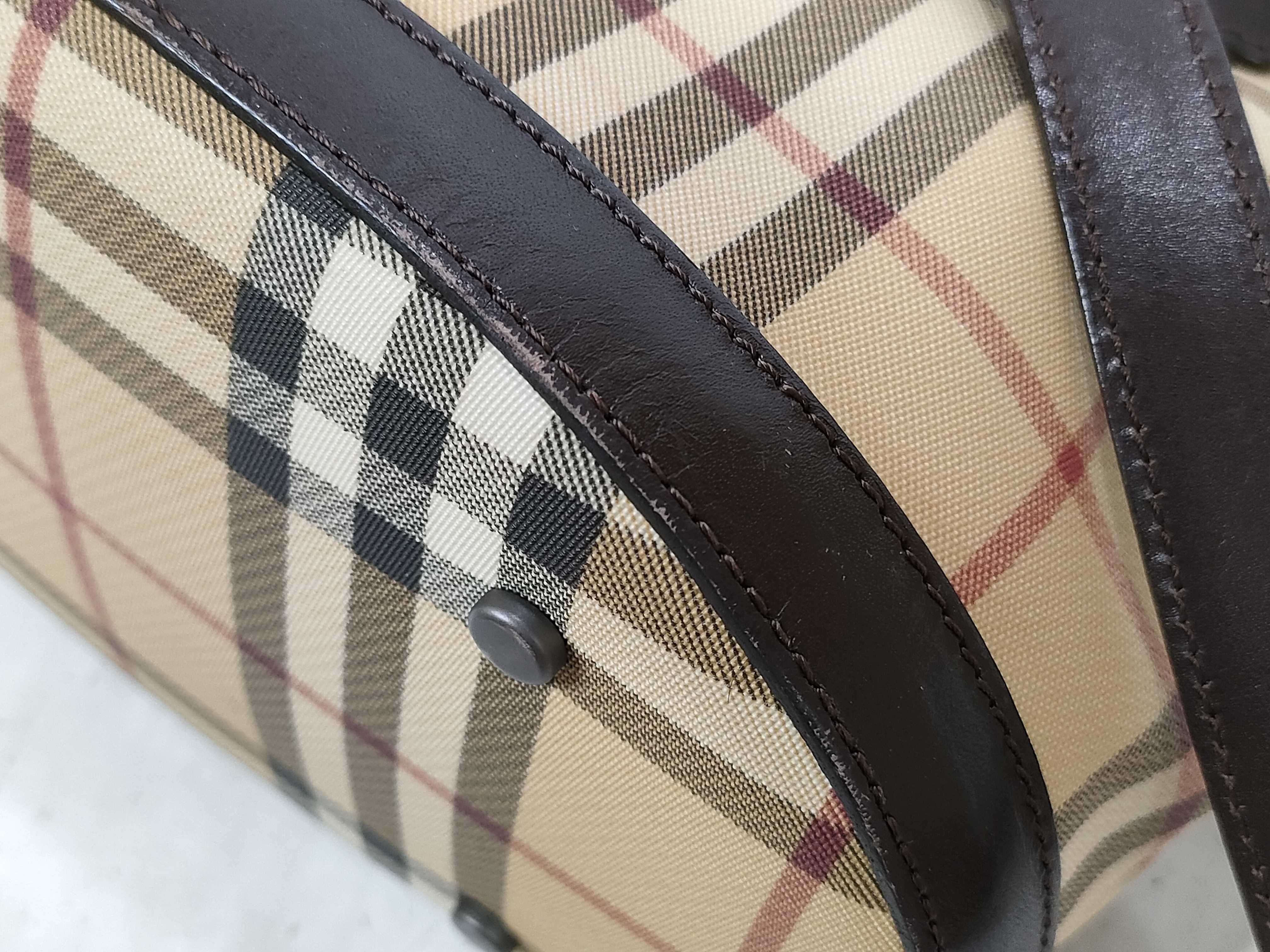 Checkered Tote Bag (PVC x Leather) — view 7