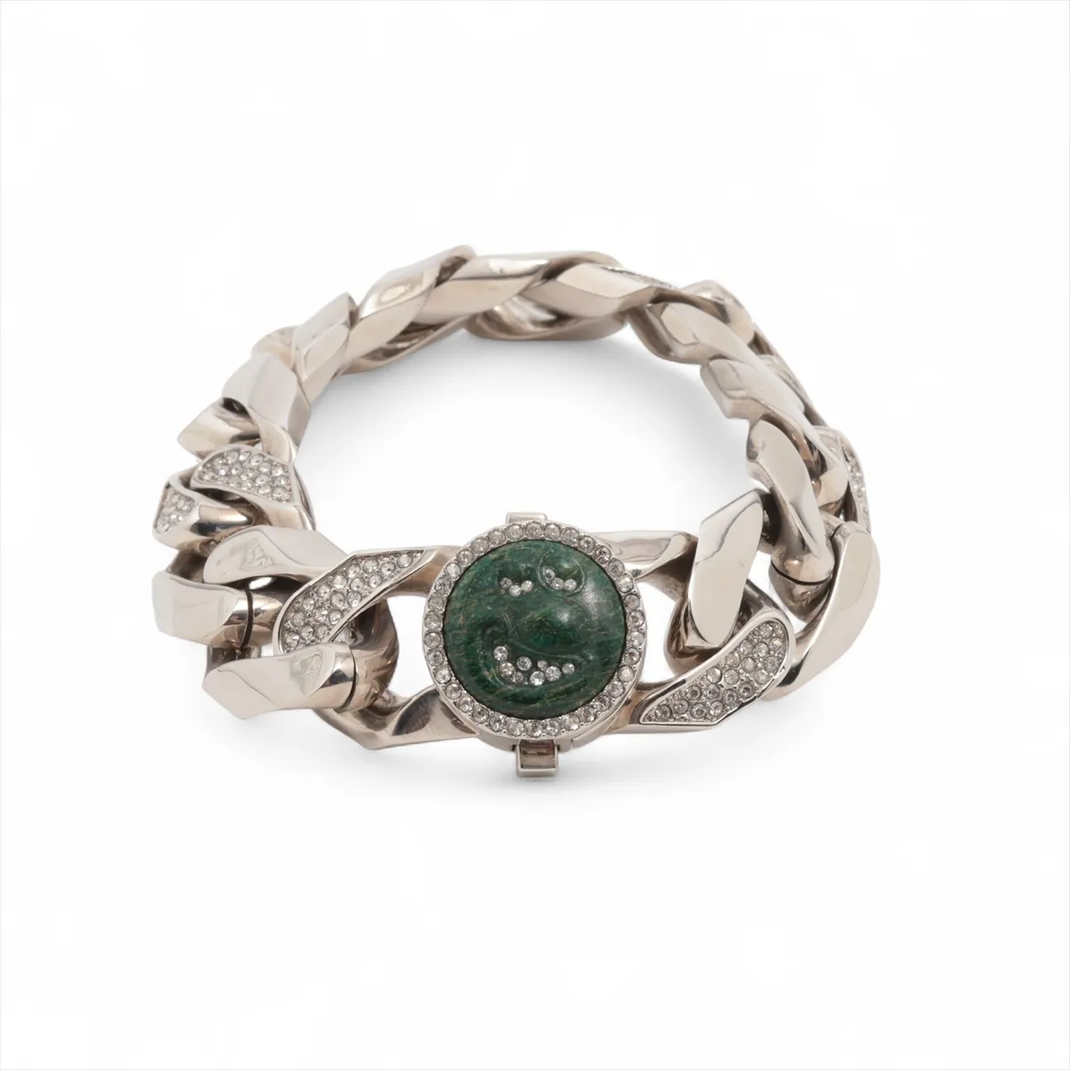 x Kenny Scharf Bracelet, Metal x Rhinestone x Colored Stone, Silver,
