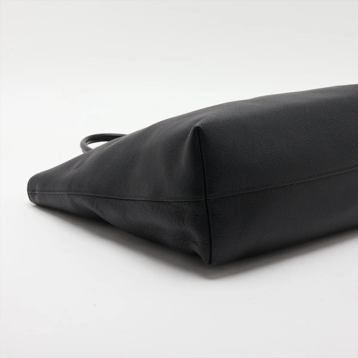 Vitello Daino Leather 2-Way Tote Bag, Black — view 4