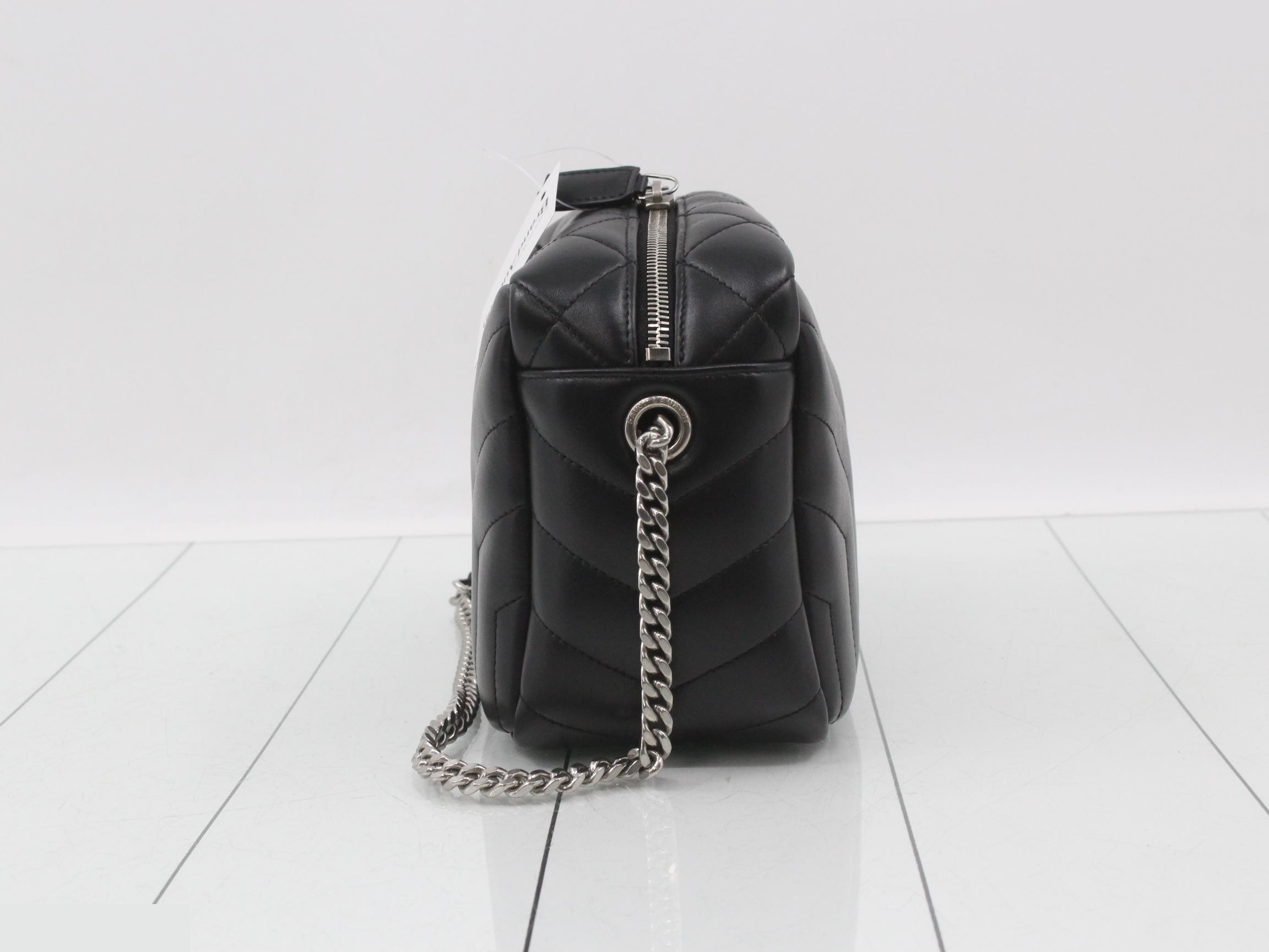 Other lines: Bags - Chain shoulder bag - Lulu - Leather - Black — view 3