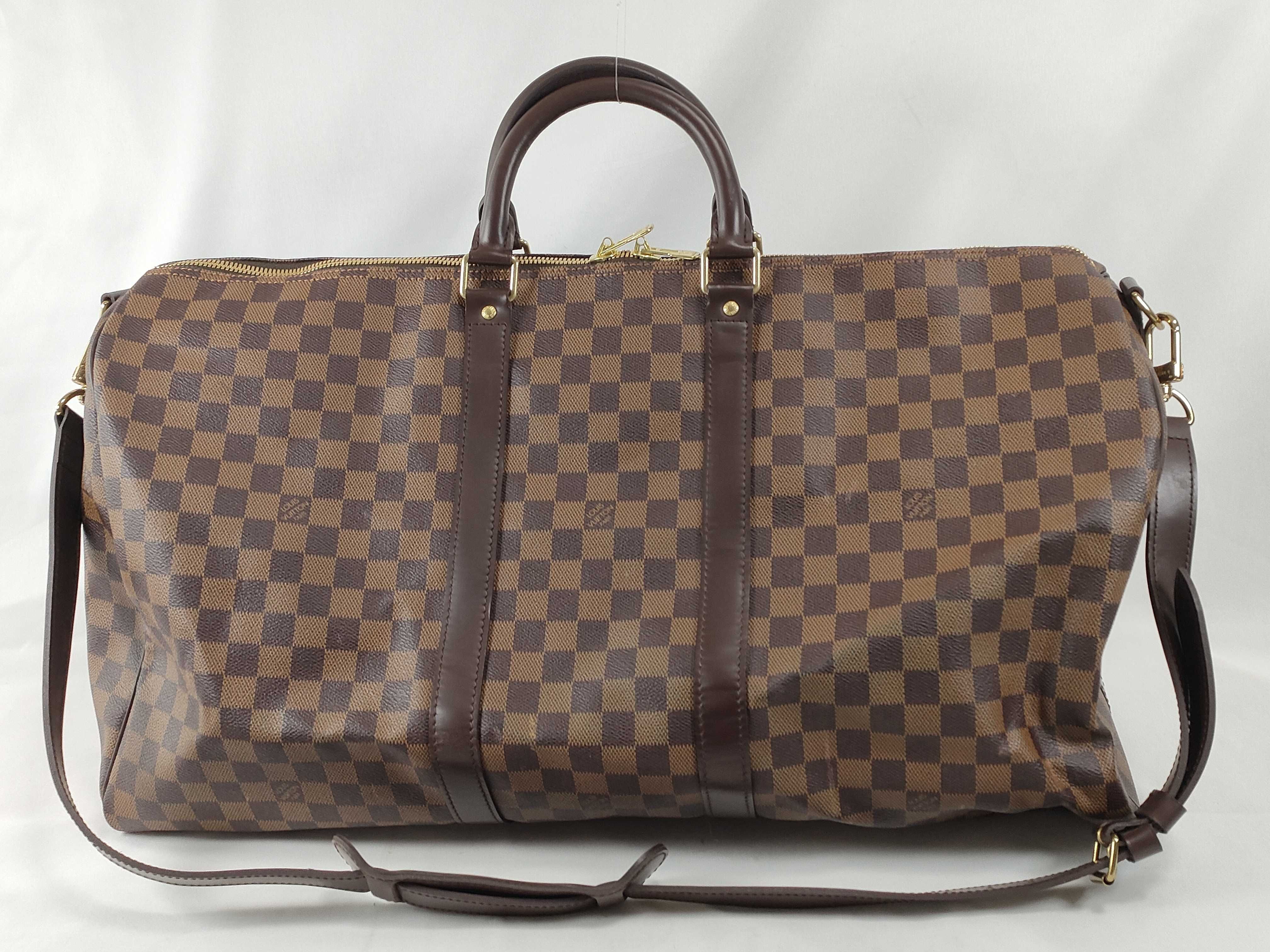 Damier Keepall Bandoulière 55 Damier Boston Bag