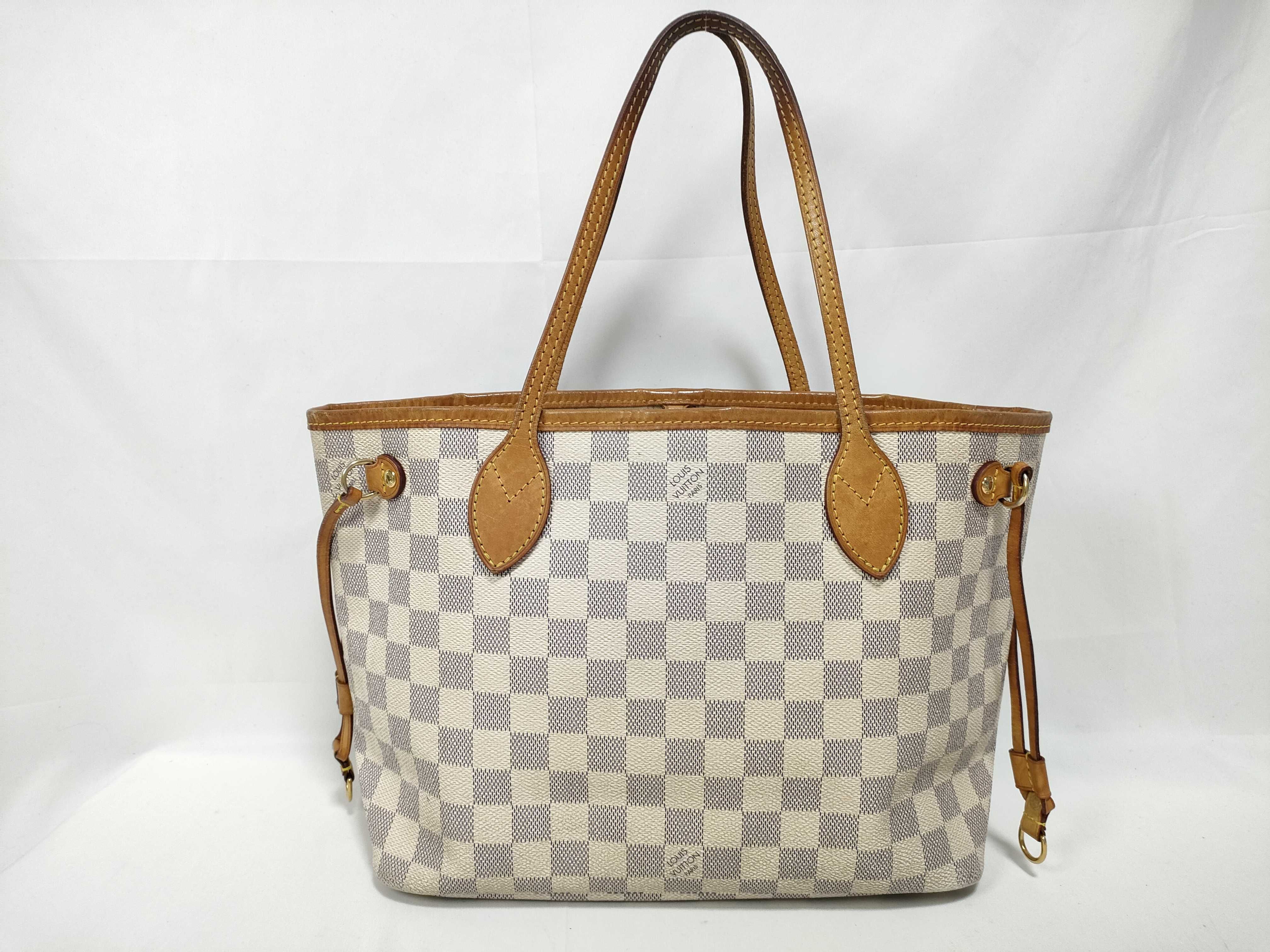 Damier Azur Louis Vuitton N41362 Neverfull PM VI2111 Tote Bag Damier Azur Tote Bag