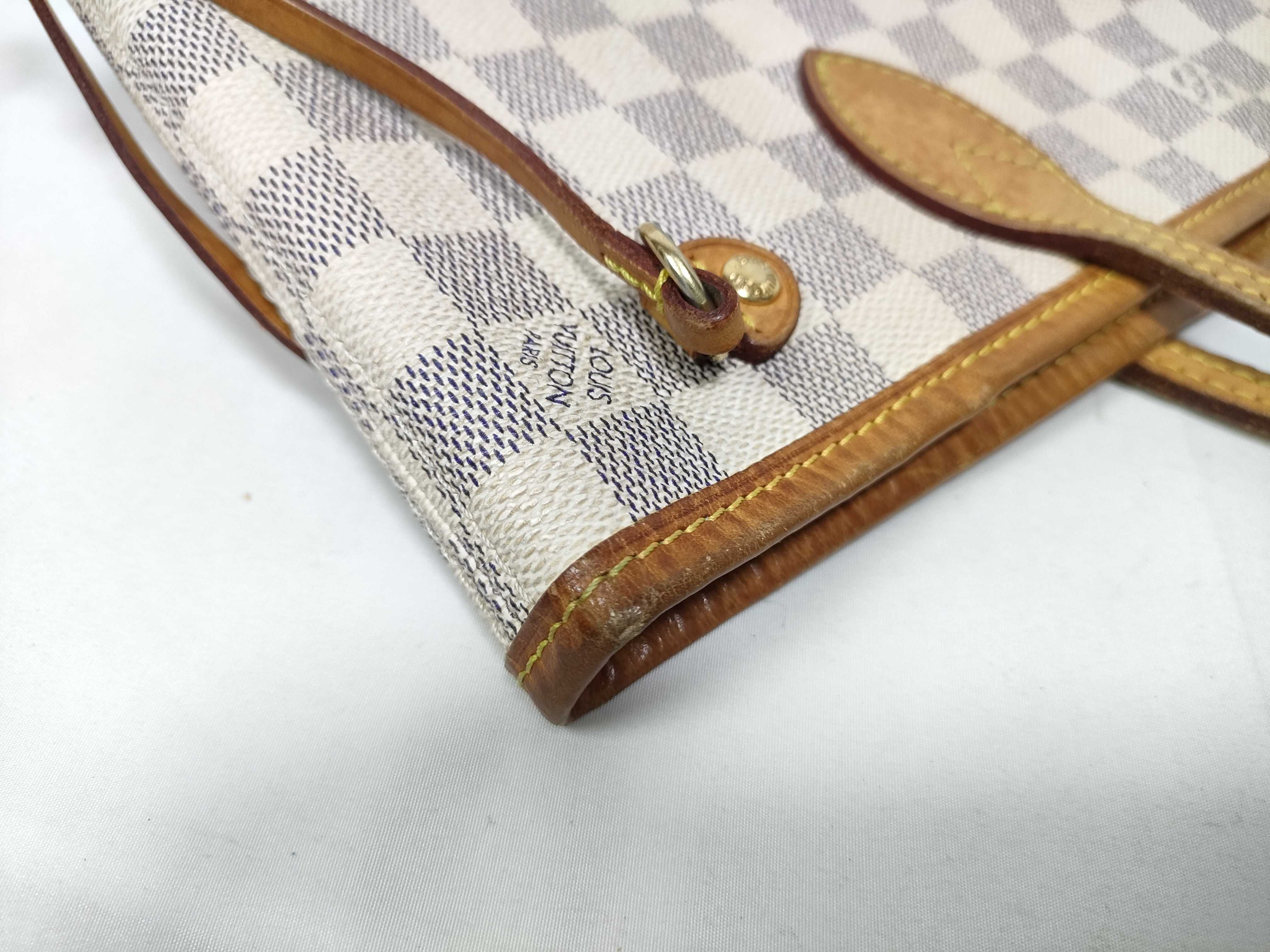 Damier Azur Louis Vuitton N41362 Neverfull PM VI2111 Tote Bag Damier Azur Tote Bag — view 11