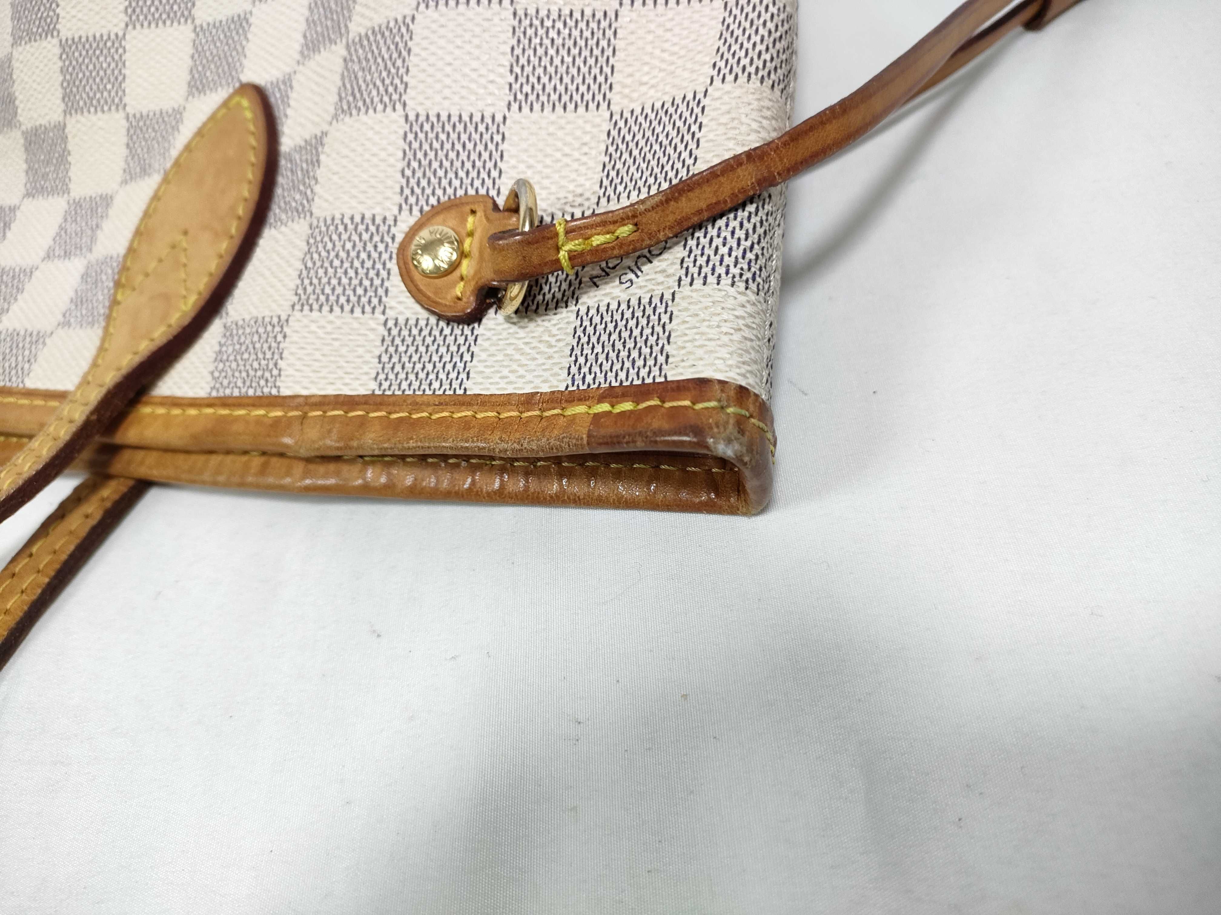 Damier Azur Louis Vuitton N41362 Neverfull PM VI2111 Tote Bag Damier Azur Tote Bag — view 13