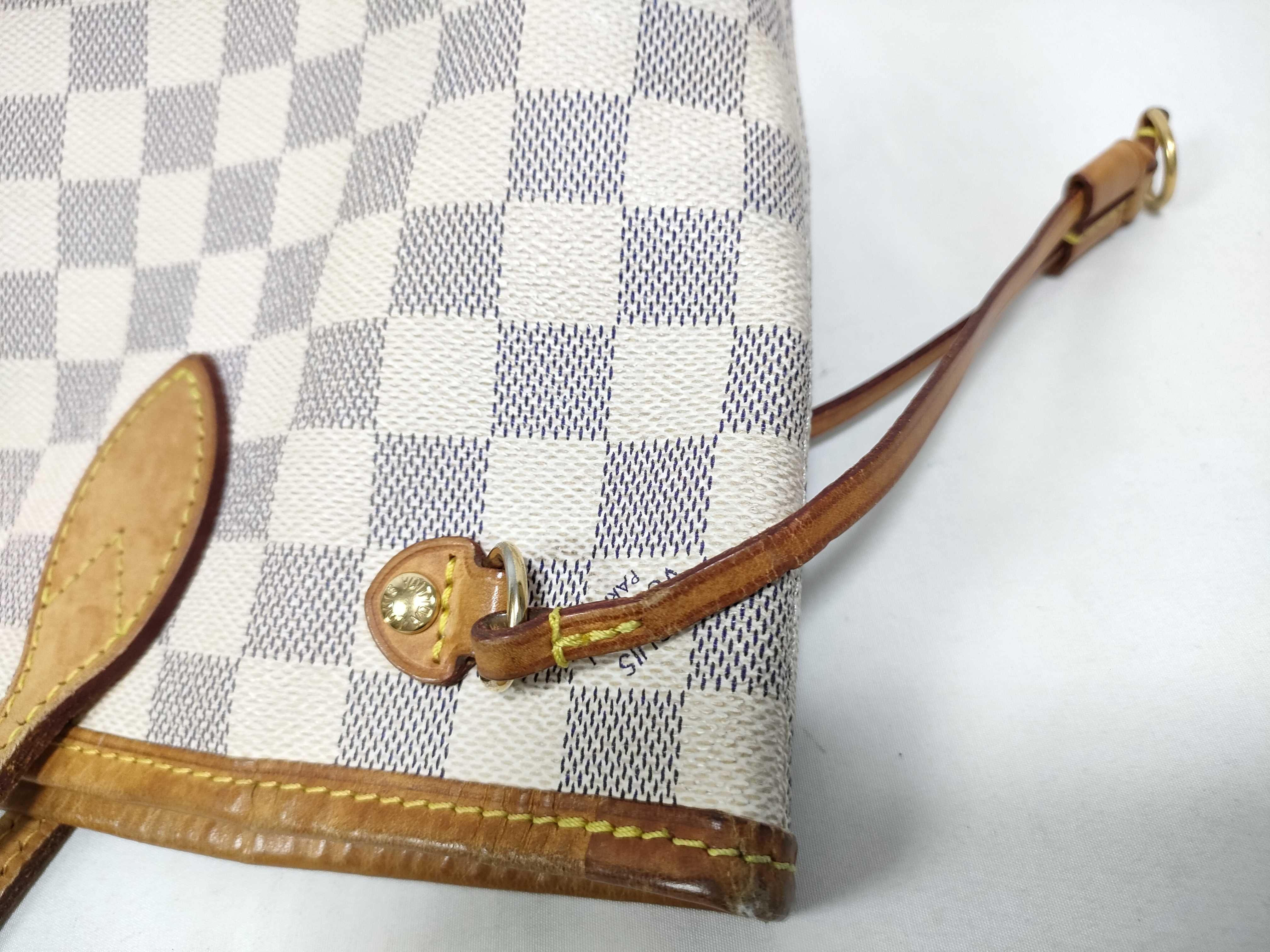 Damier Azur Louis Vuitton N41362 Neverfull PM VI2111 Tote Bag Damier Azur Tote Bag — view 14