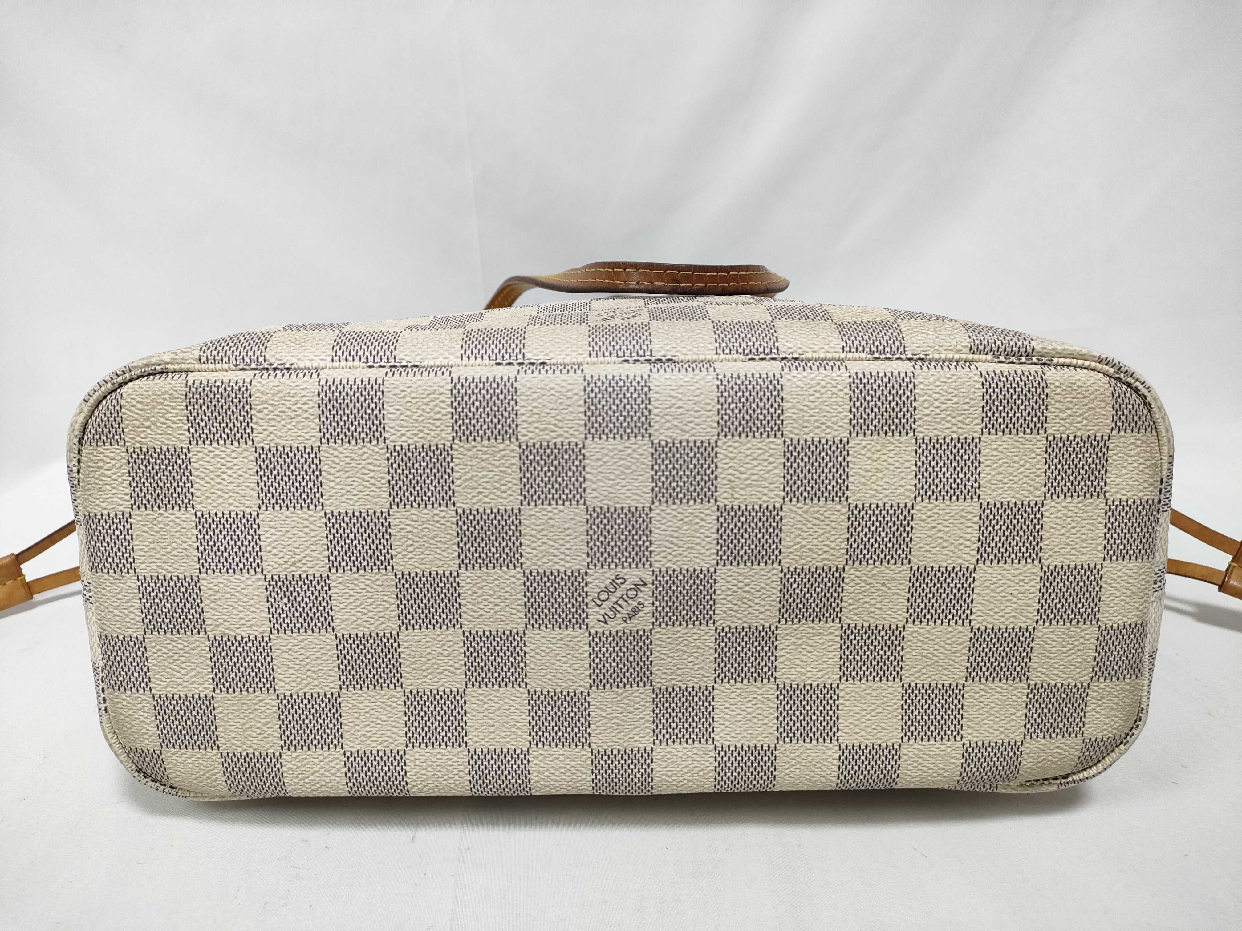 Damier Azur Louis Vuitton N41362 Neverfull PM VI2111 Tote Bag Damier Azur Tote Bag — view 3