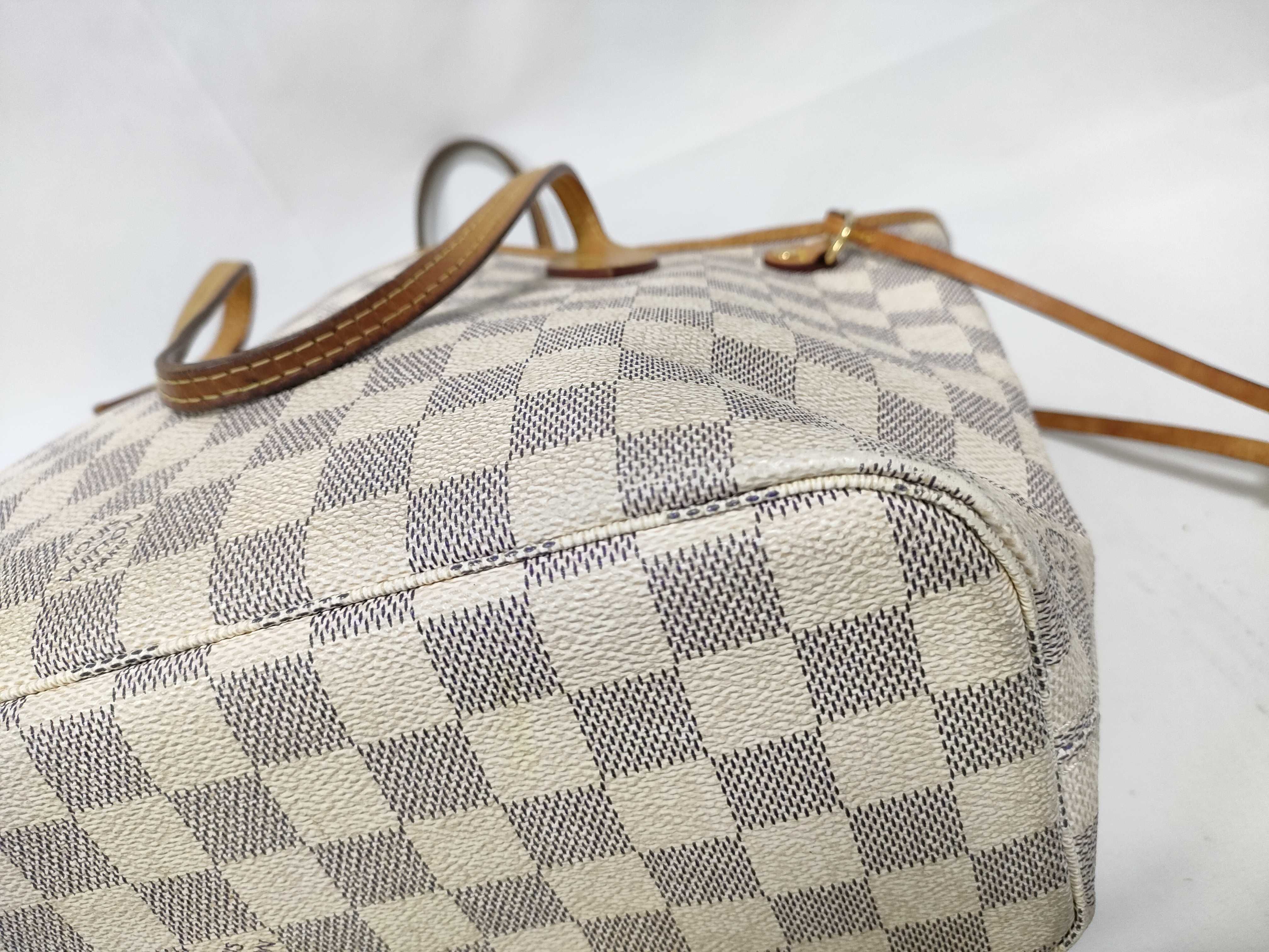 Damier Azur Louis Vuitton N41362 Neverfull PM VI2111 Tote Bag Damier Azur Tote Bag — view 4