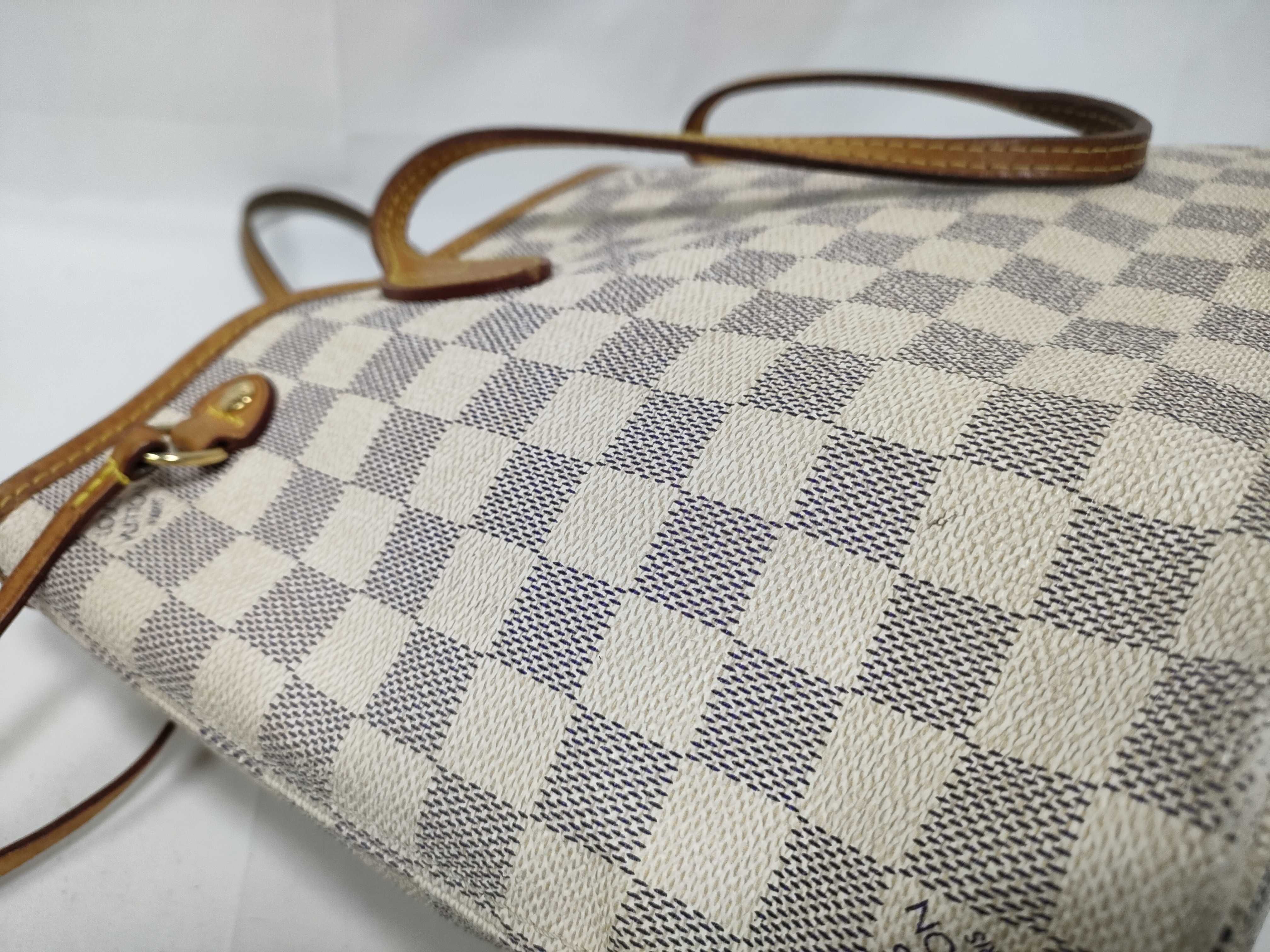 Damier Azur Louis Vuitton N41362 Neverfull PM VI2111 Tote Bag Damier Azur Tote Bag — view 7