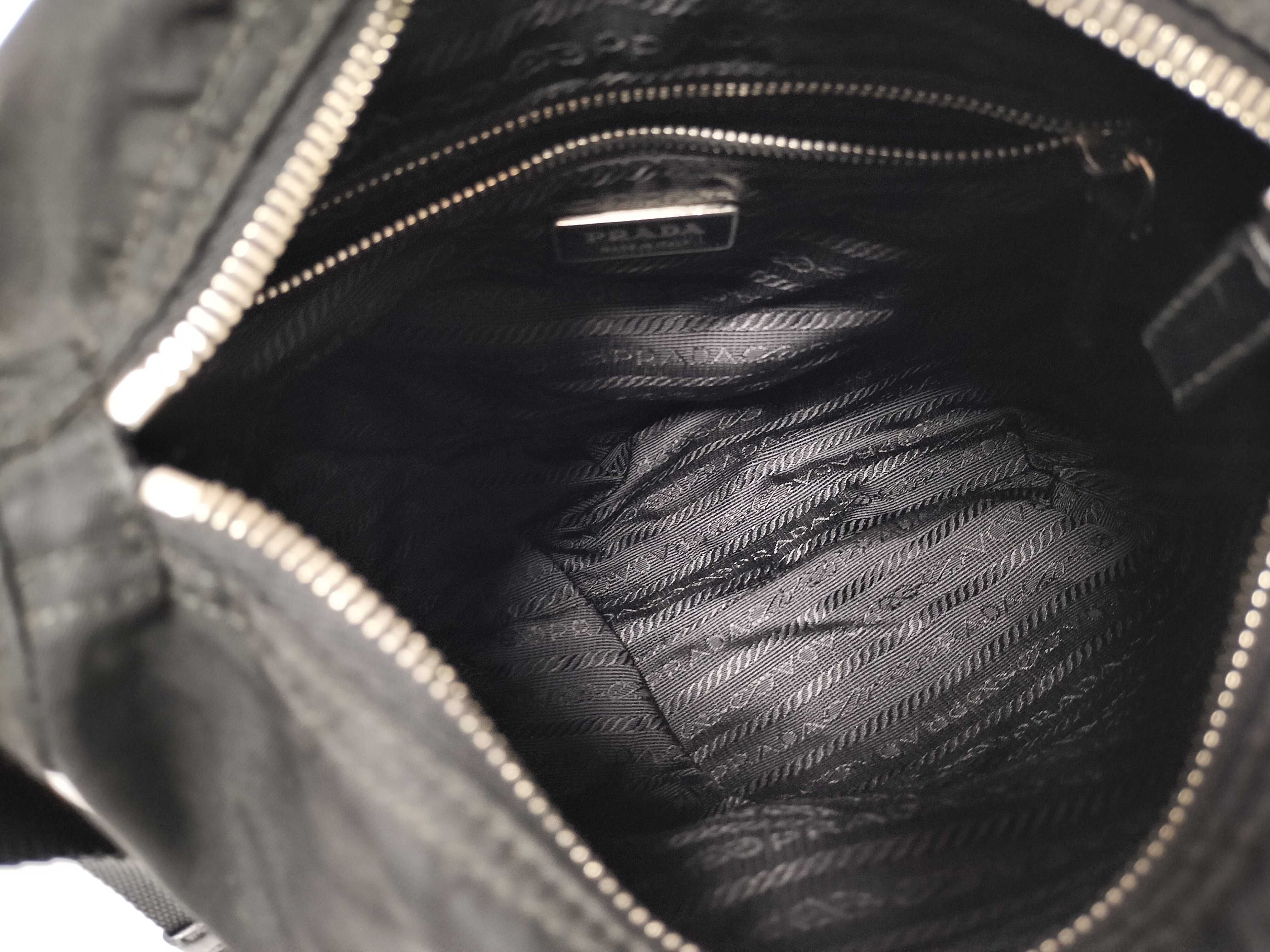 Nylon Shoulder Bag, Black Nylon Shoulder Bag — view 11