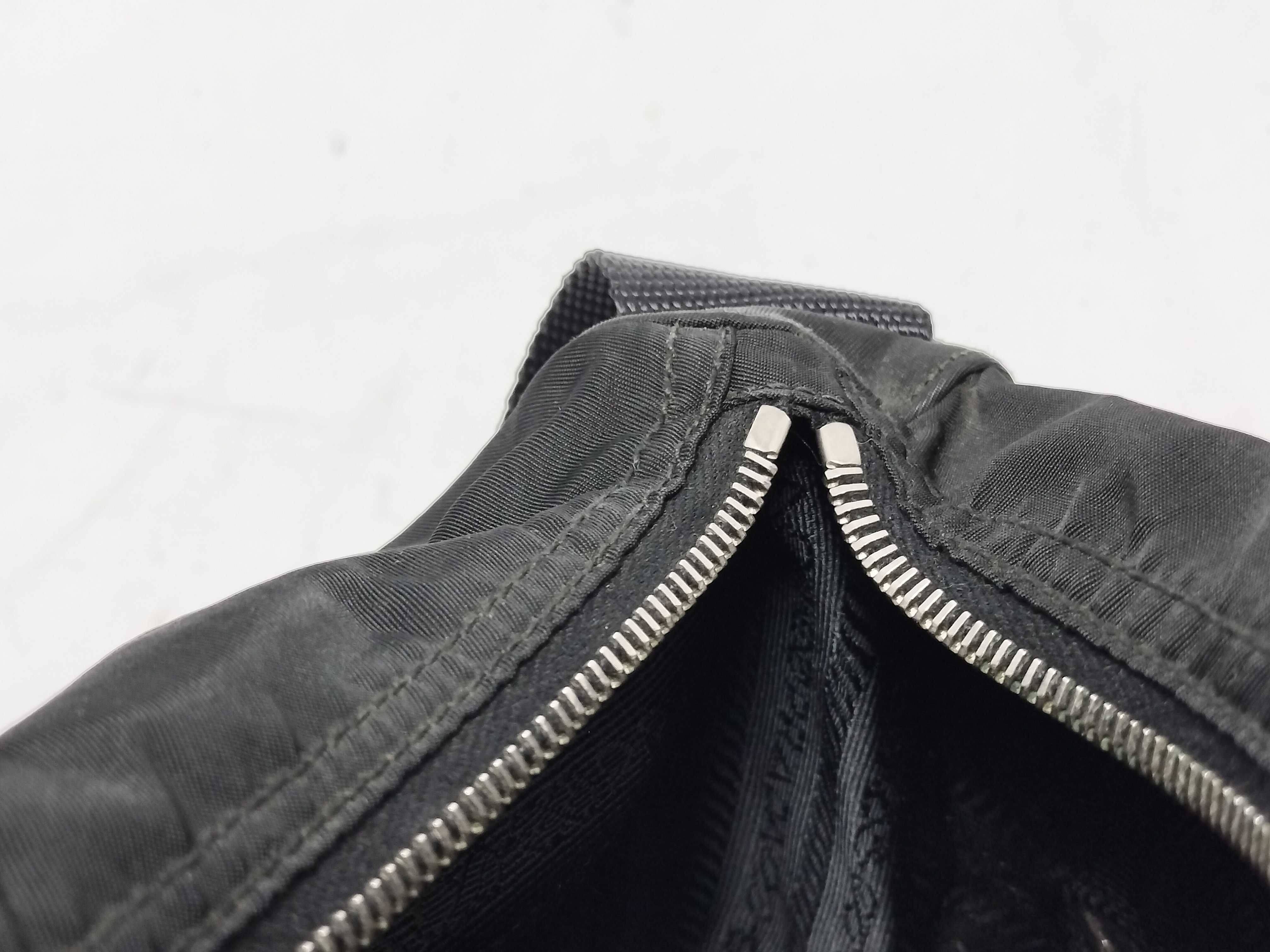 Nylon Shoulder Bag, Black Nylon Shoulder Bag — view 14