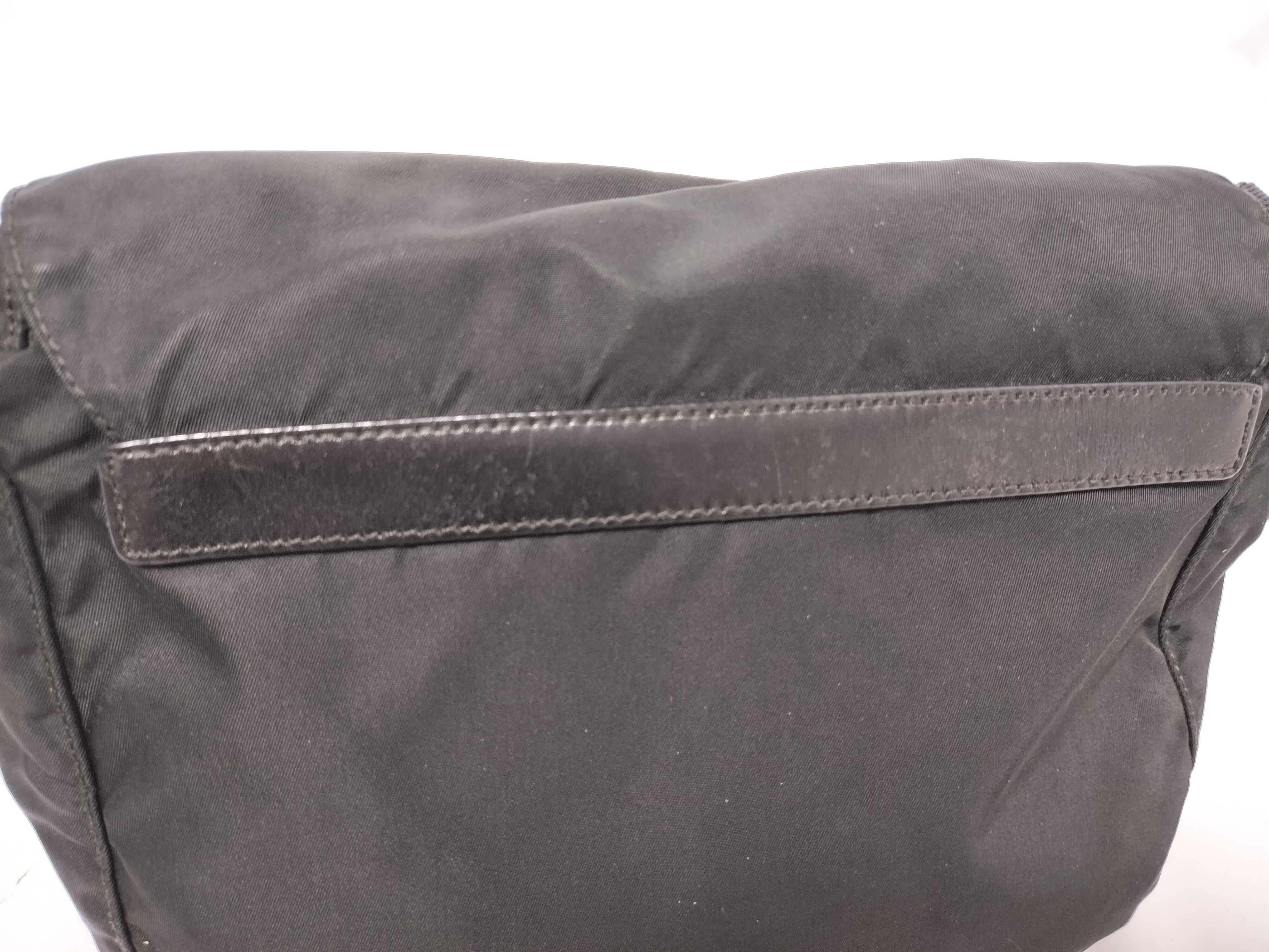 Nylon Shoulder Bag, Black Nylon Shoulder Bag — view 3