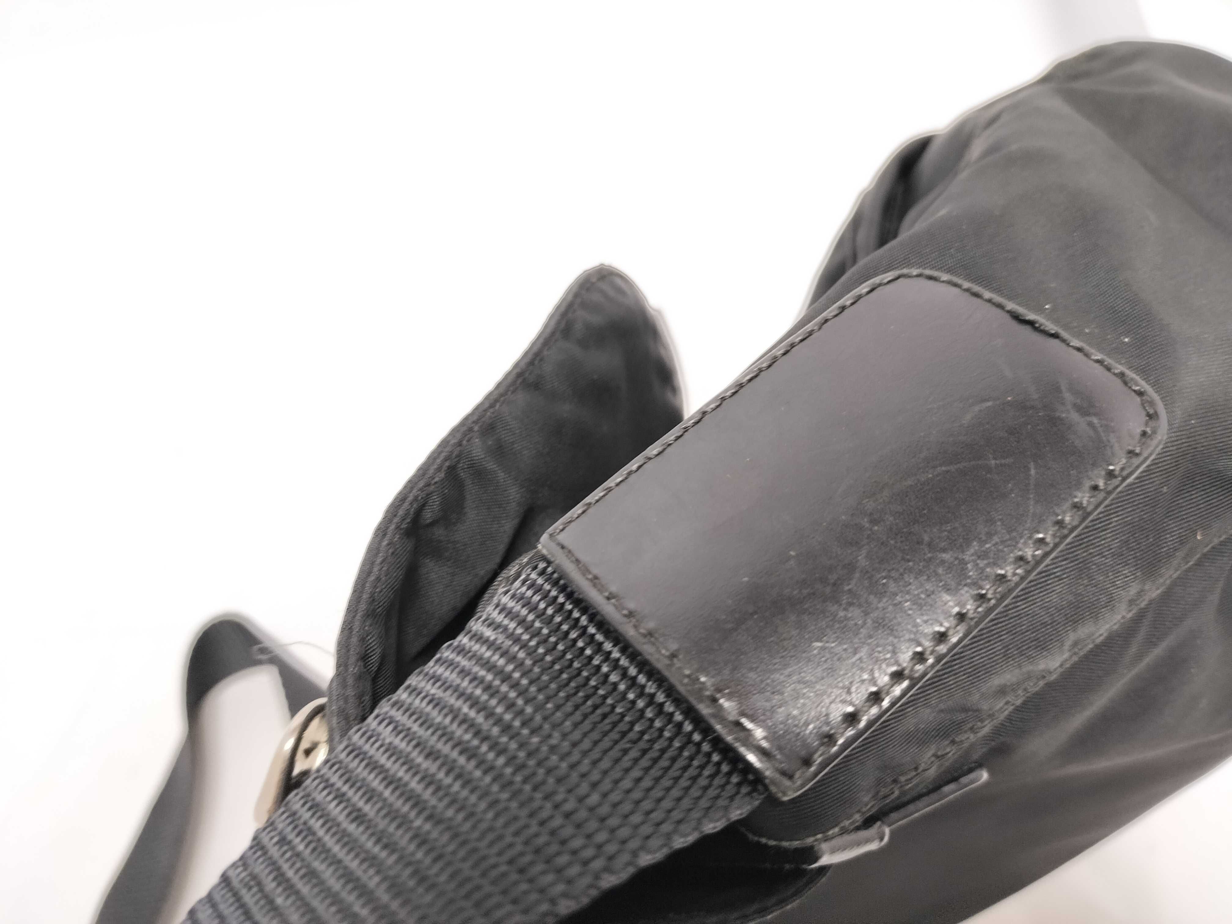 Nylon Shoulder Bag, Black Nylon Shoulder Bag — view 6