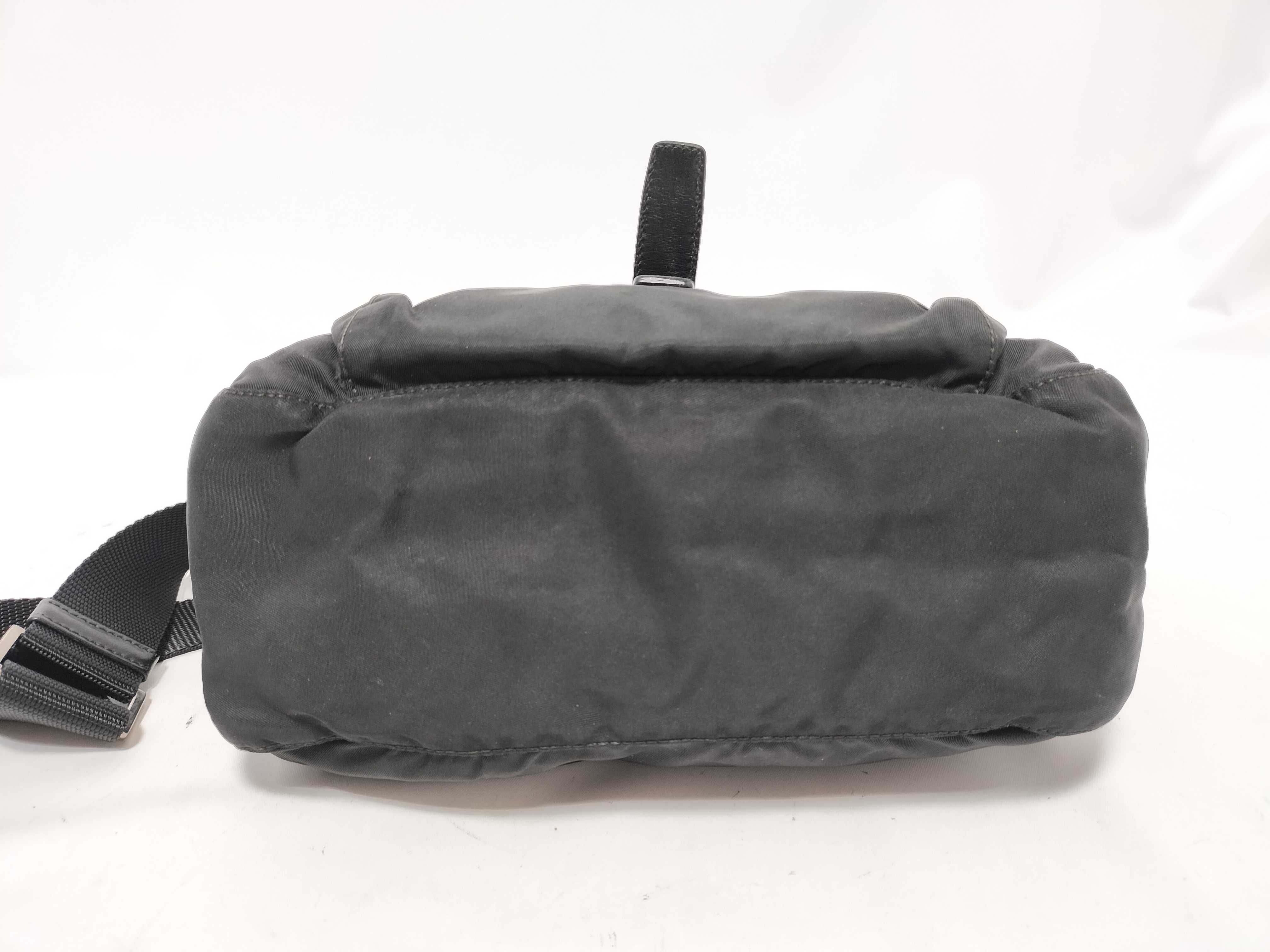 Nylon Shoulder Bag, Black Nylon Shoulder Bag — view 8