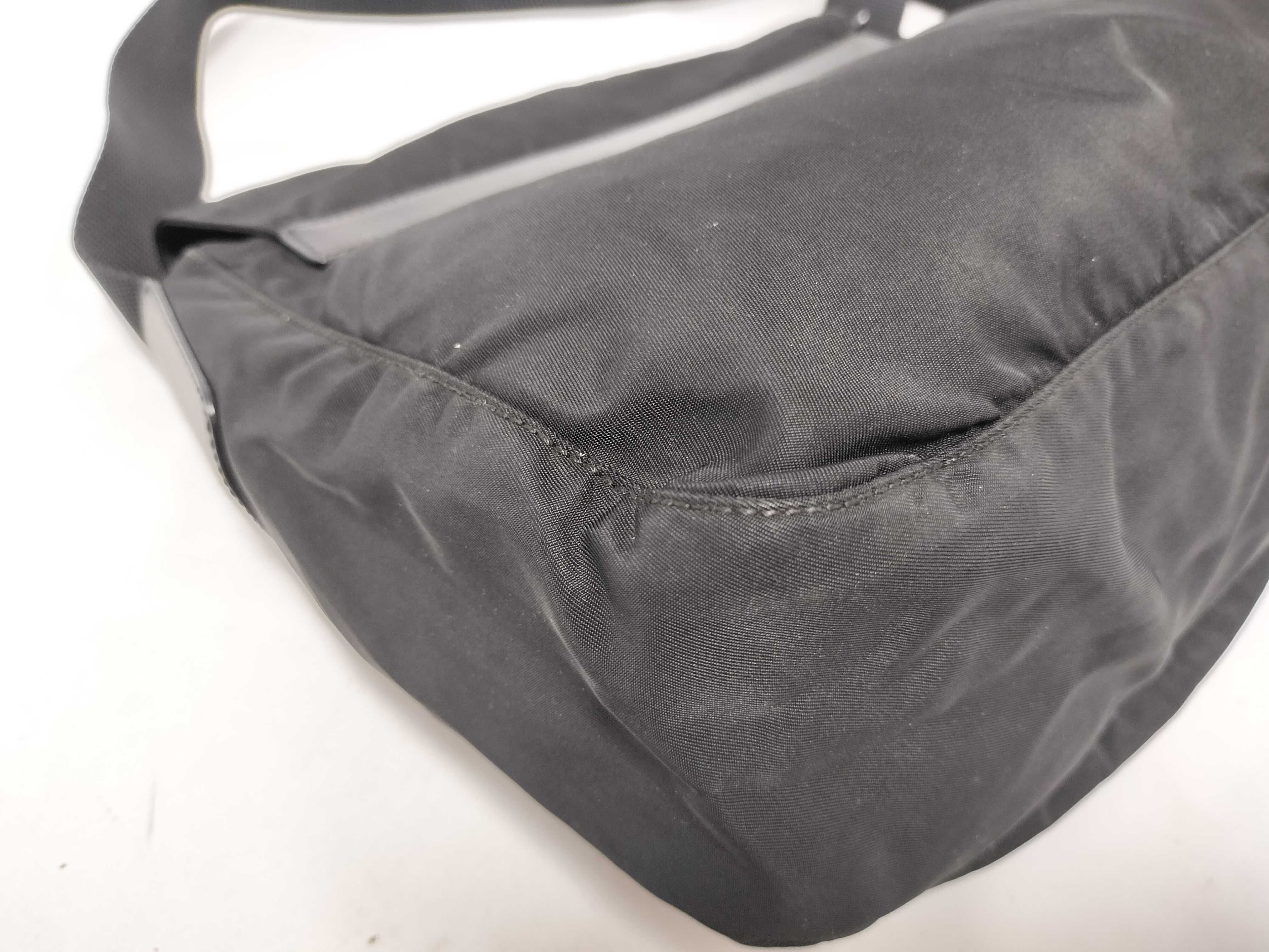 Nylon Shoulder Bag, Black Nylon Shoulder Bag — view 9
