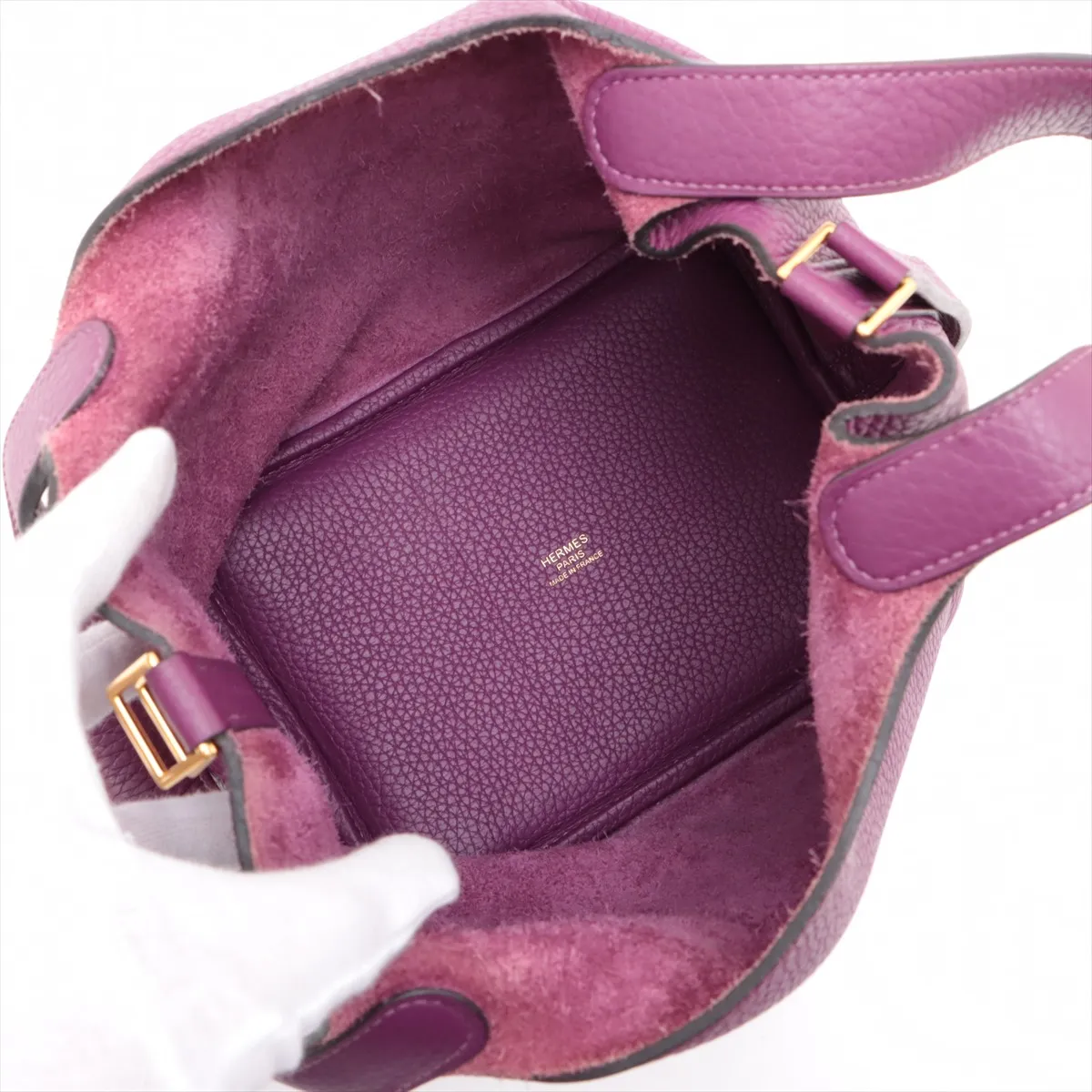 Picotan Lock 18 PM Taurillon Clemence Anemone Gold hardware Z:2021 — view 7