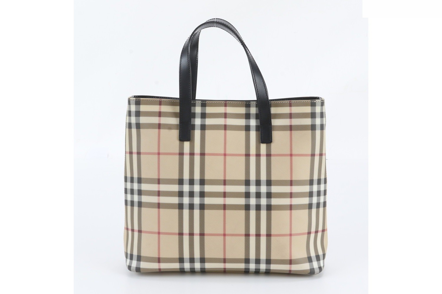 Nova Check Leather Tote Bag Shoulder Handbag — view 3