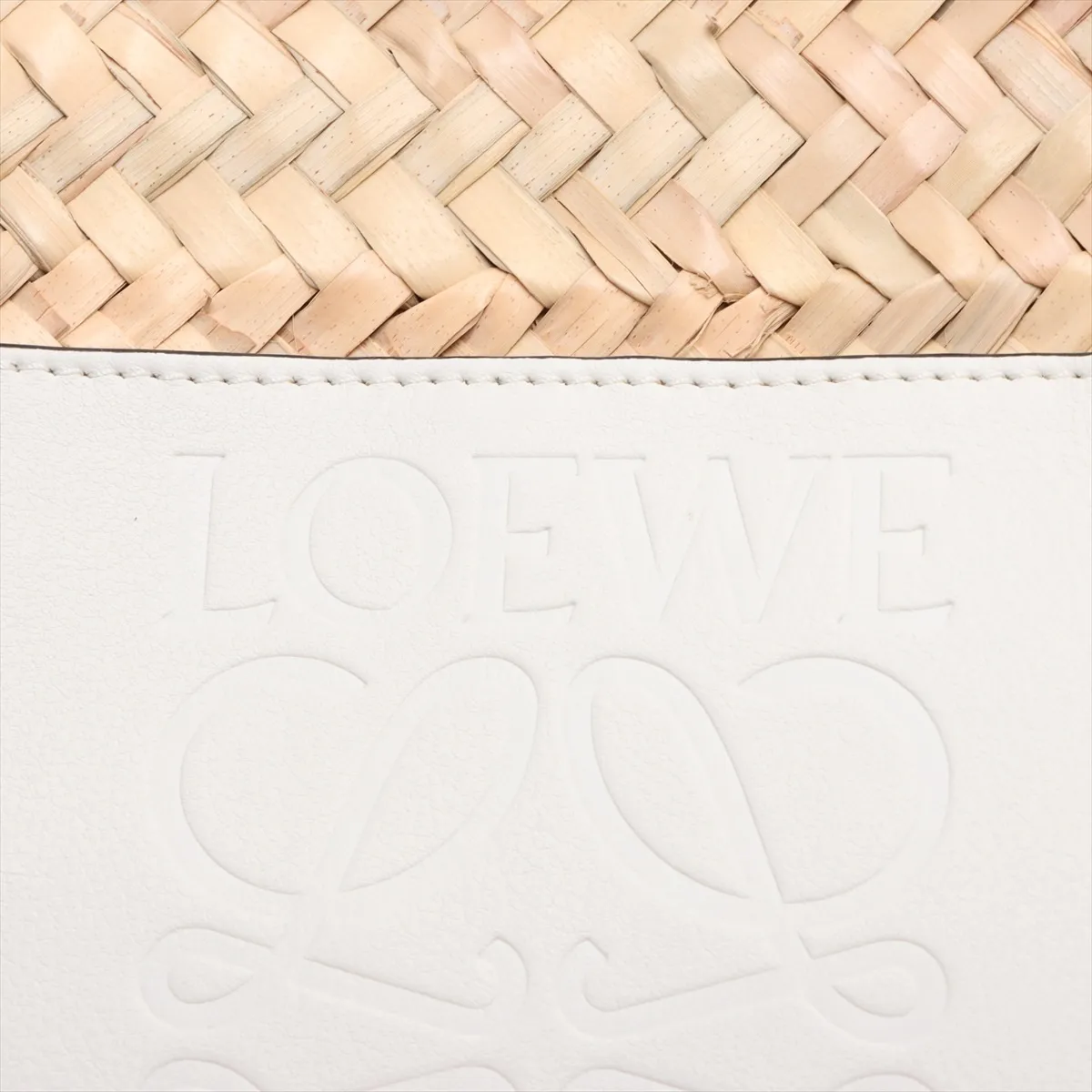 Basket Medium Raffia Tote Bag, Beige — view 8