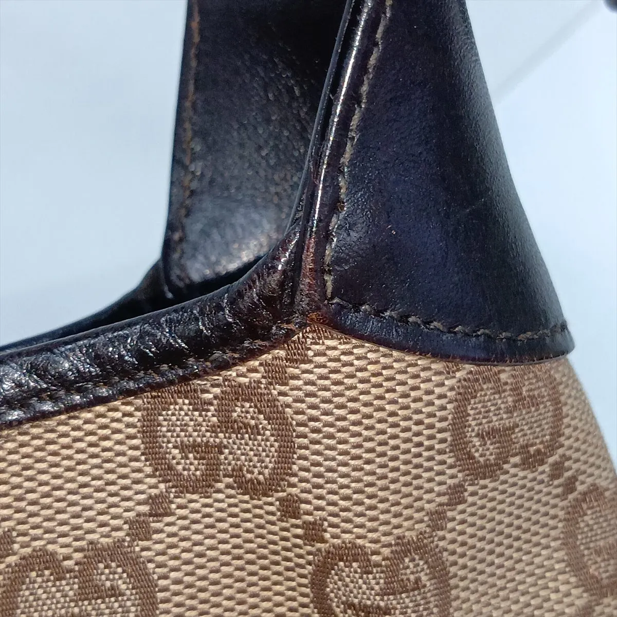 GG Canvas Jackie Canvas x Leather Shoulder Bag Brown — view 13
