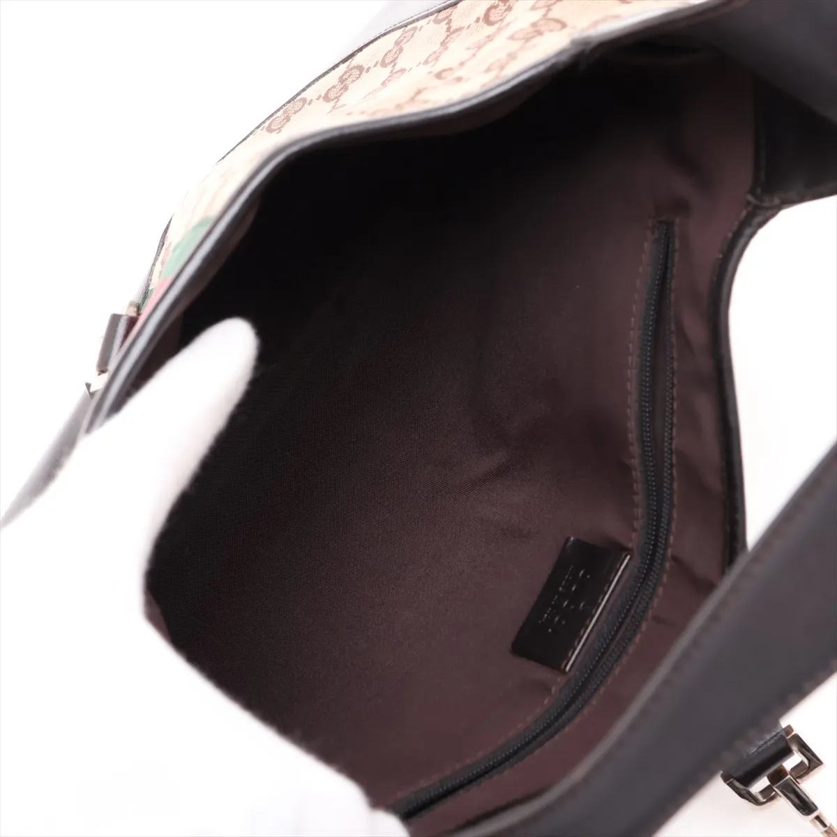 GG Canvas Jackie Canvas x Leather Shoulder Bag Brown — view 7