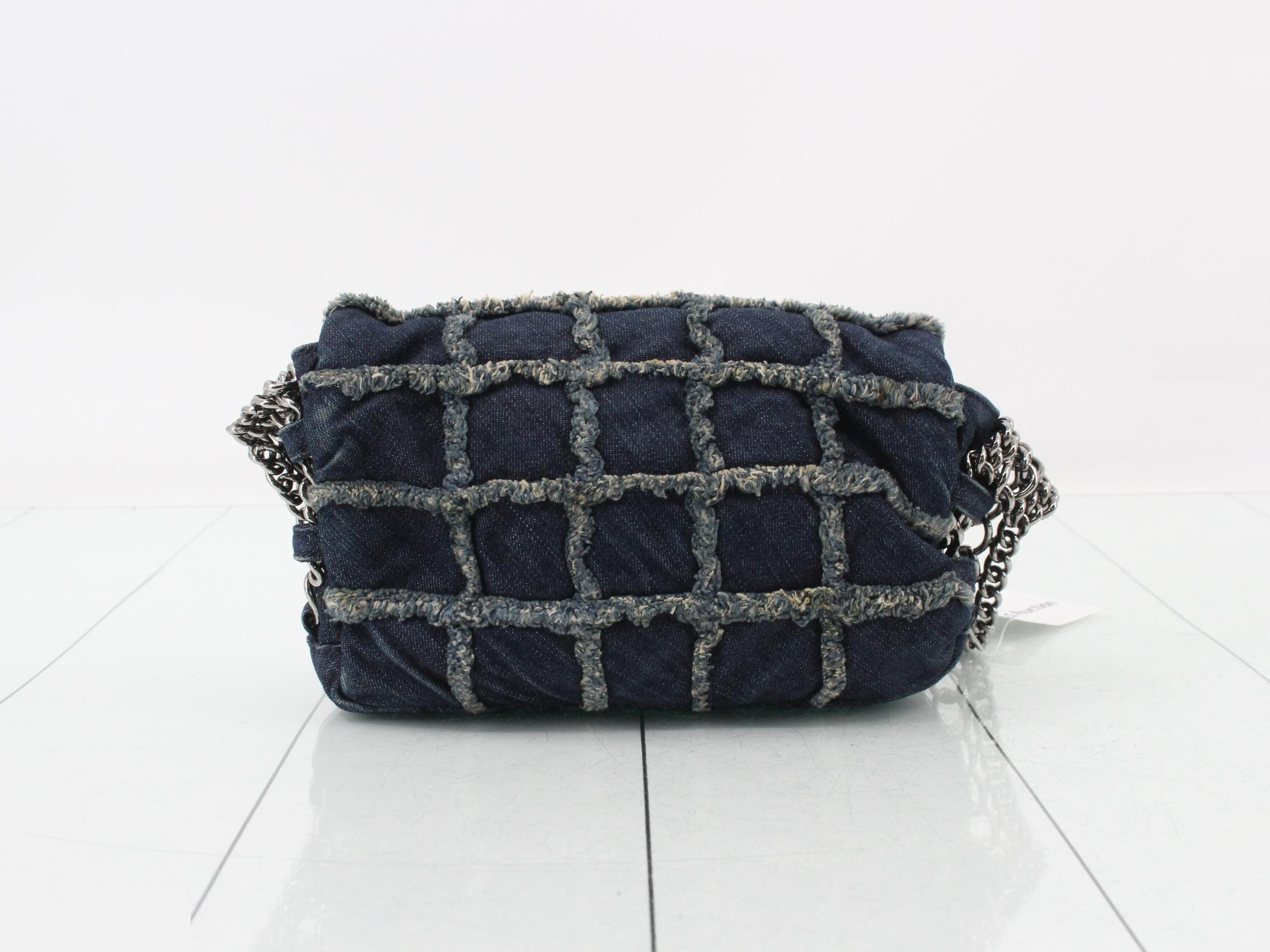 Denim Coco Mark Chain Semi-Shoulder Bag — view 2