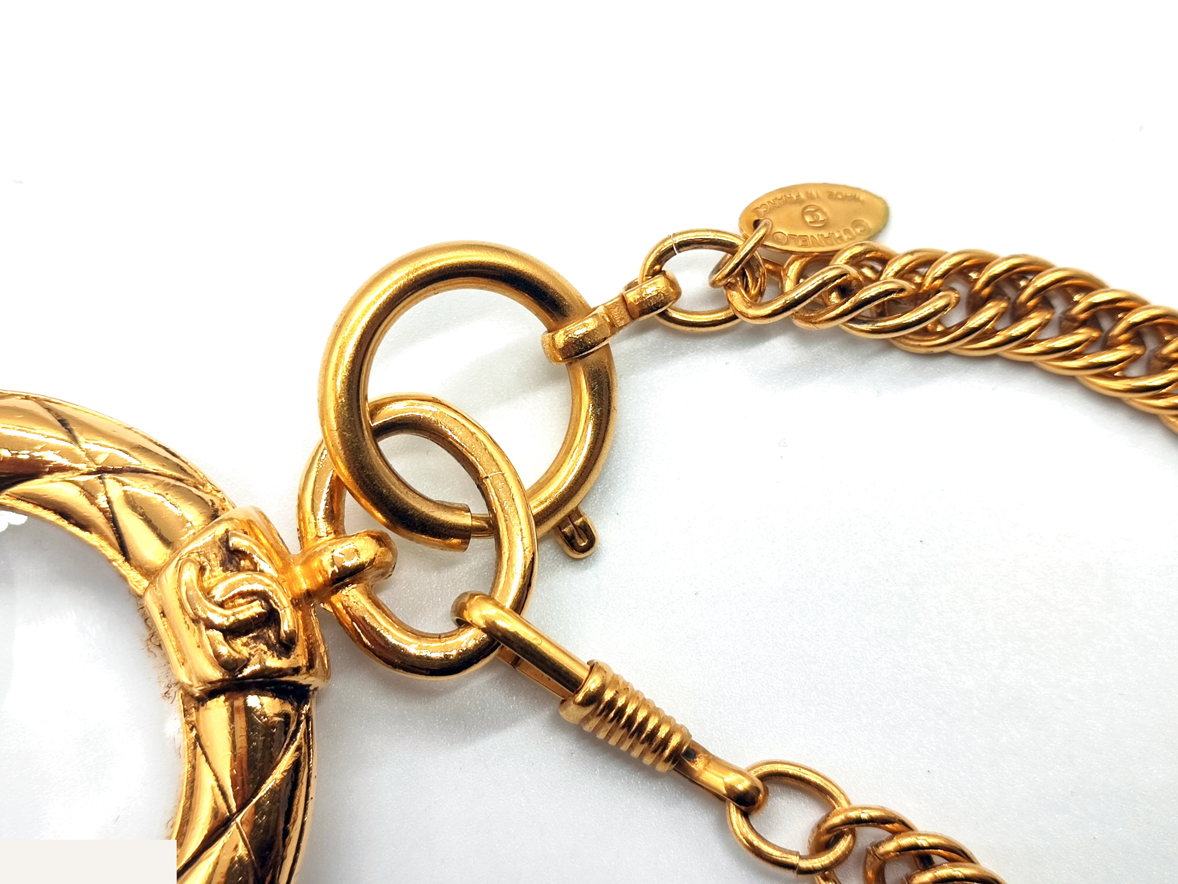 Coco Mark Matelassé Magnifying Glass Necklace, Chain approx. 80cm — view 10