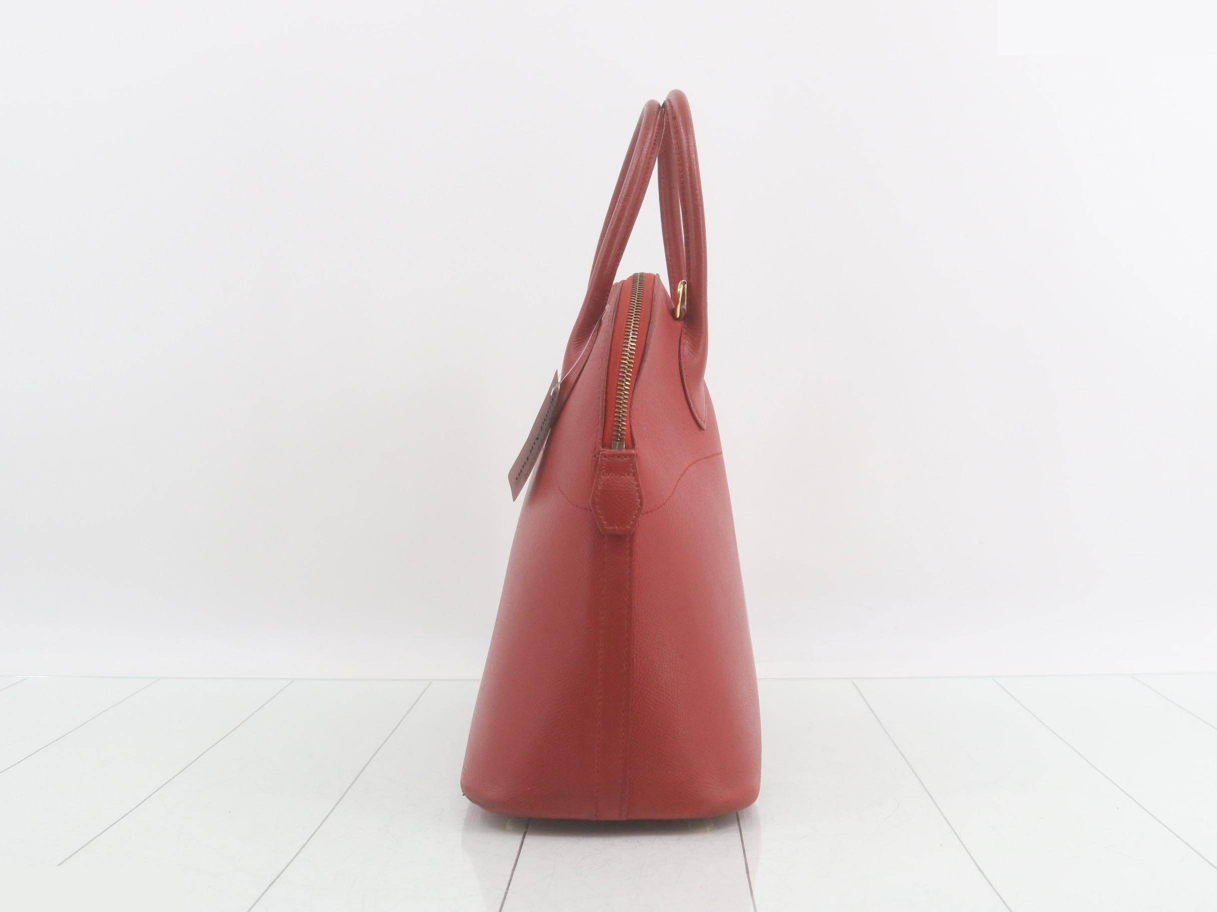 Bolide 35, A stamp, leather, red, gold hardware — view 4