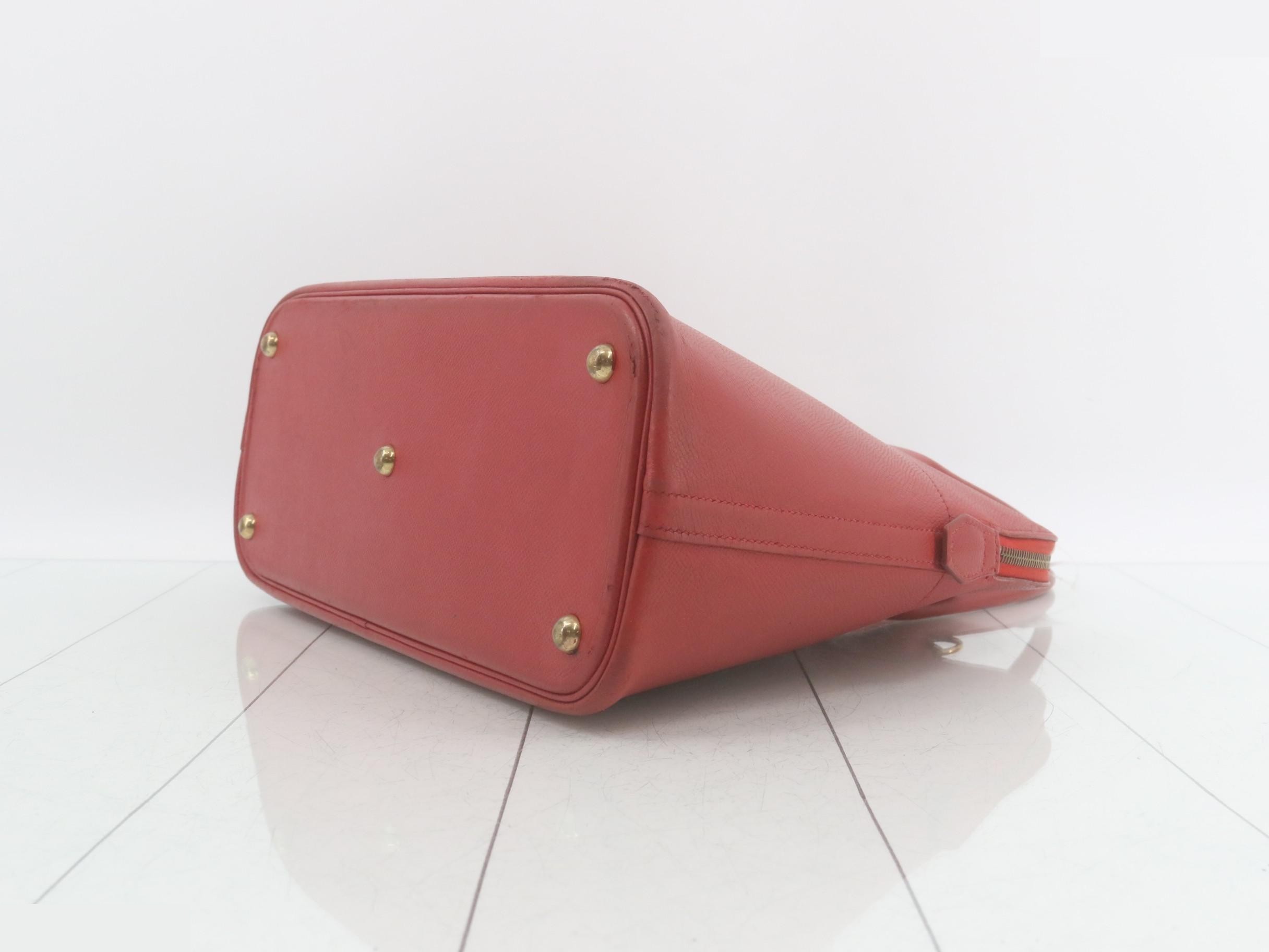 Bolide 35, A stamp, leather, red, gold hardware — view 7