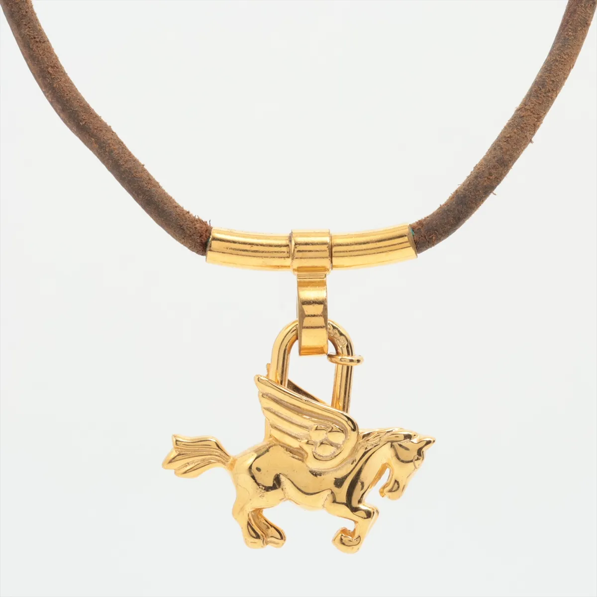 Cadena Pegasus Necklace GP x Leather Gold — view 2
