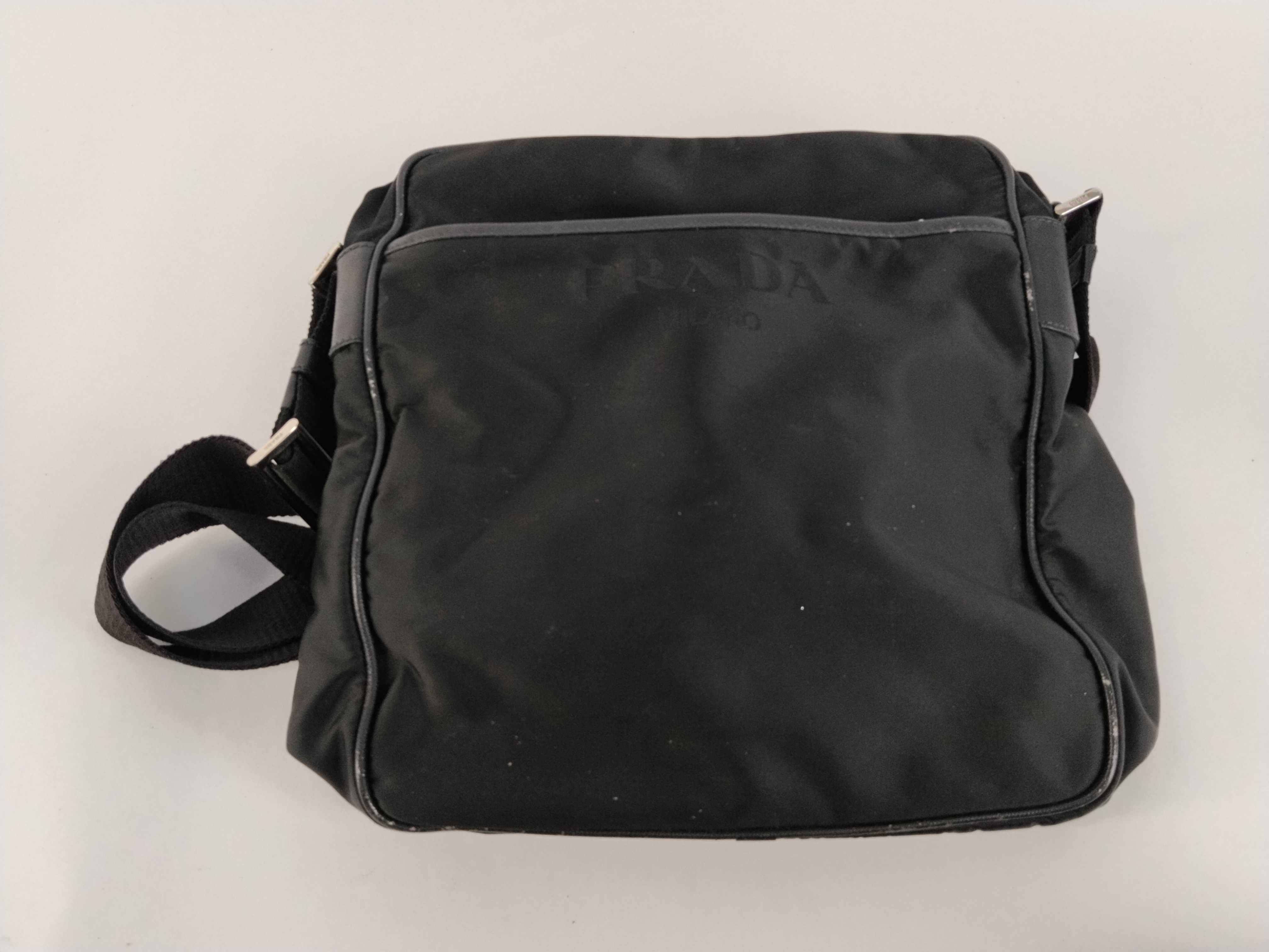 Nylon Prada Current Logo Jacquard Shoulder Bag