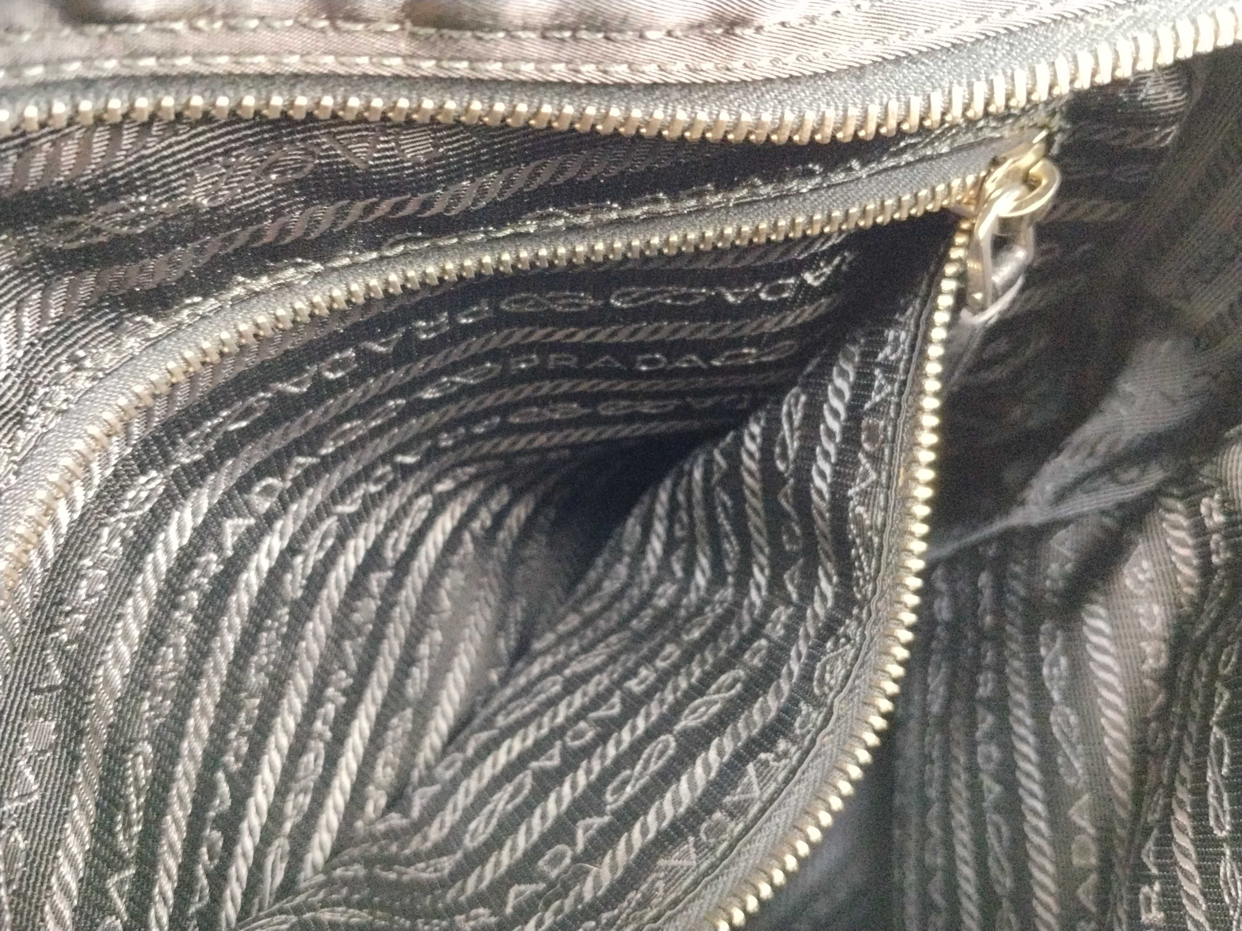 Nylon Prada Current Logo Jacquard Shoulder Bag — view 13