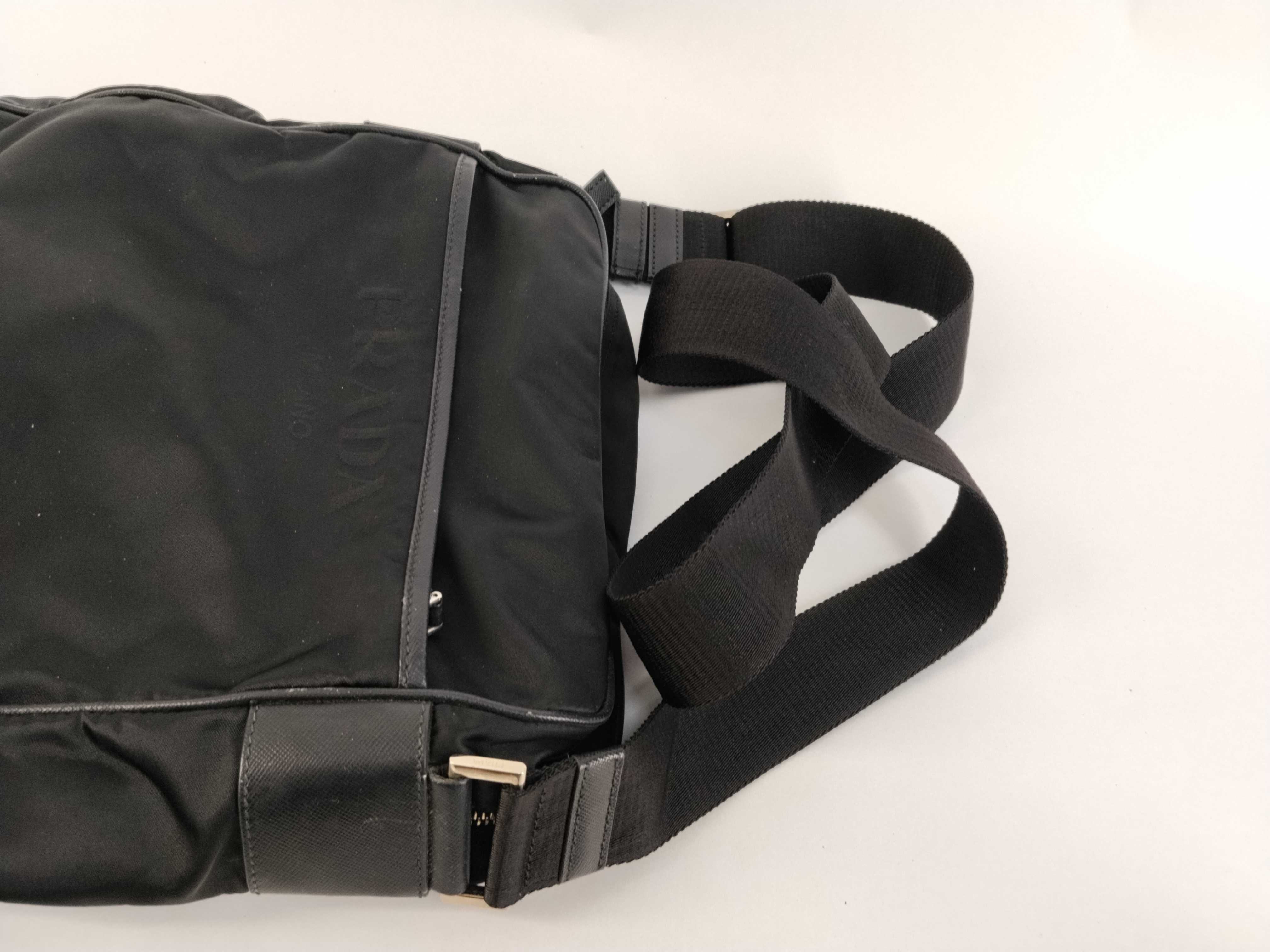 Nylon Prada Current Logo Jacquard Shoulder Bag — view 3