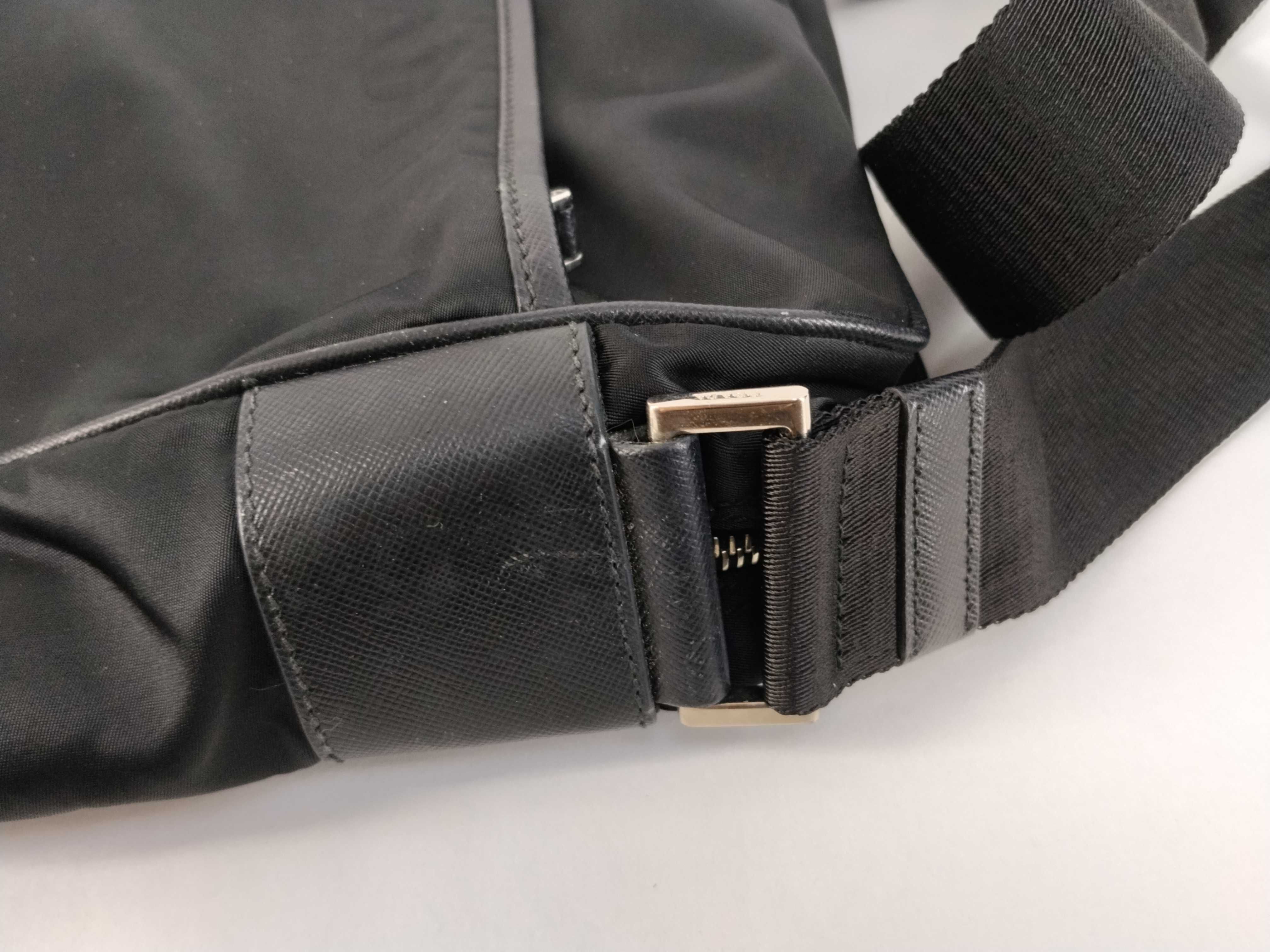 Nylon Prada Current Logo Jacquard Shoulder Bag — view 5