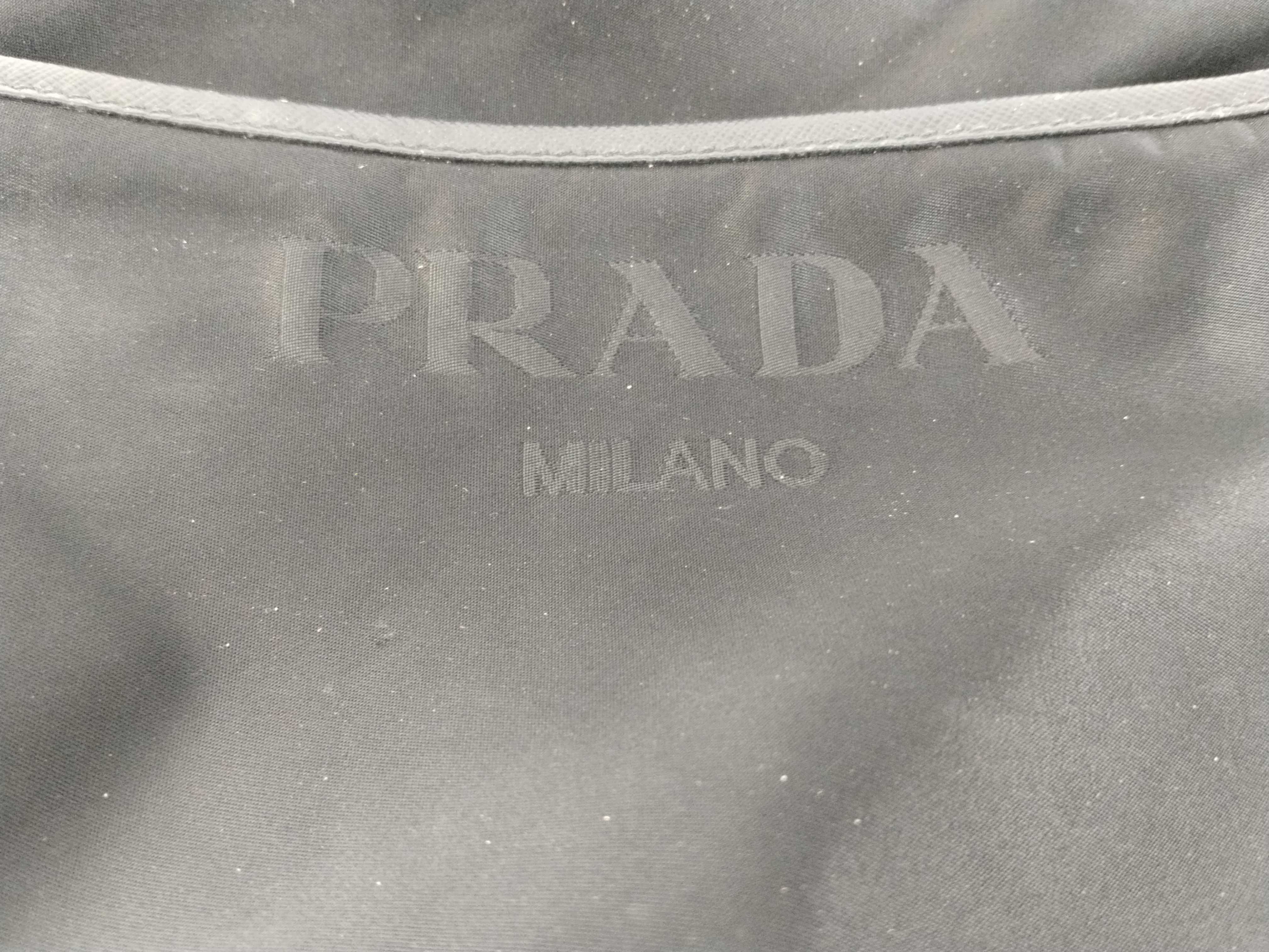 Nylon Prada Current Logo Jacquard Shoulder Bag — view 8