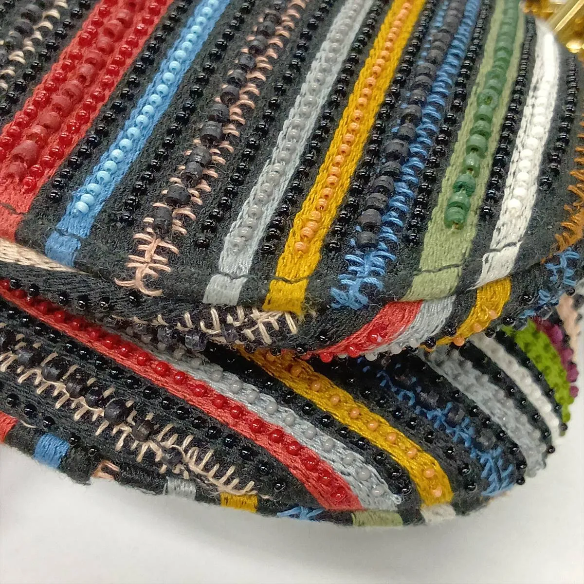 Saddle Beaded 2-Way Shoulder Bag, Multicolor, Detachable Embellishments — view 11